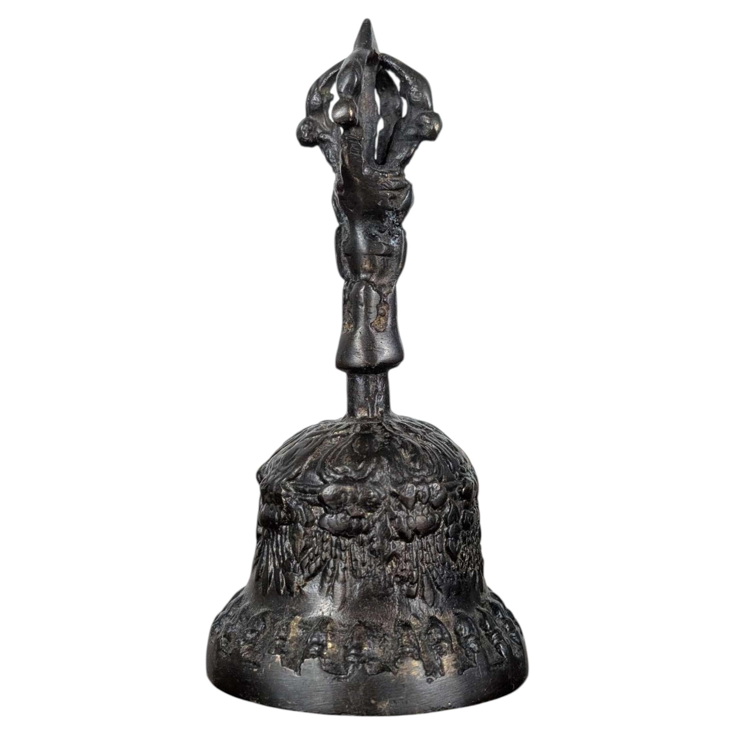 Tibetan Bronze Bell with Vajra Handle, Ritual Object