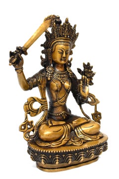 Tibetan Buddha Manjushree with Sword of Wisdom