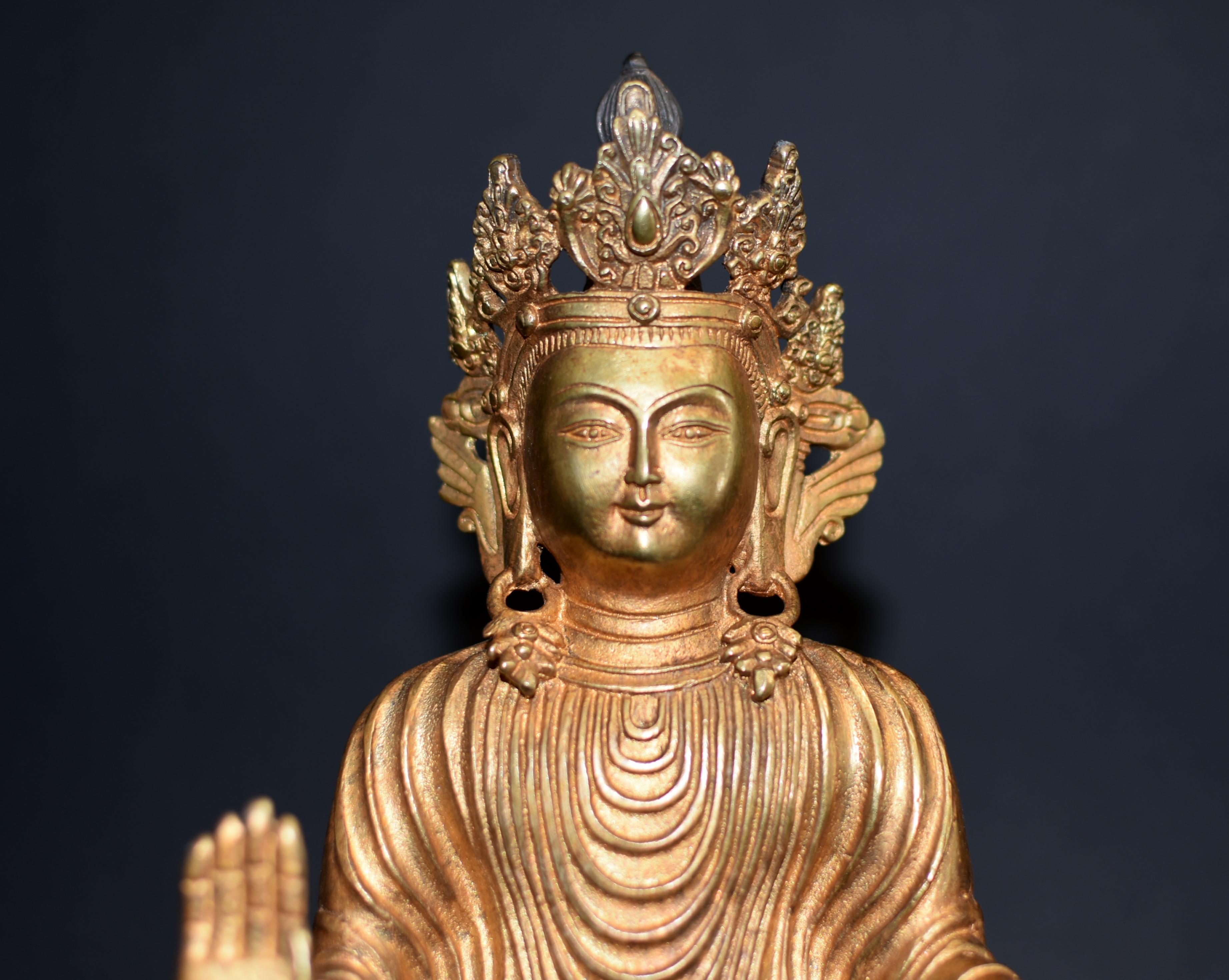 Tibetischer Udanaya-Buddha der Schutz Udanaya 13