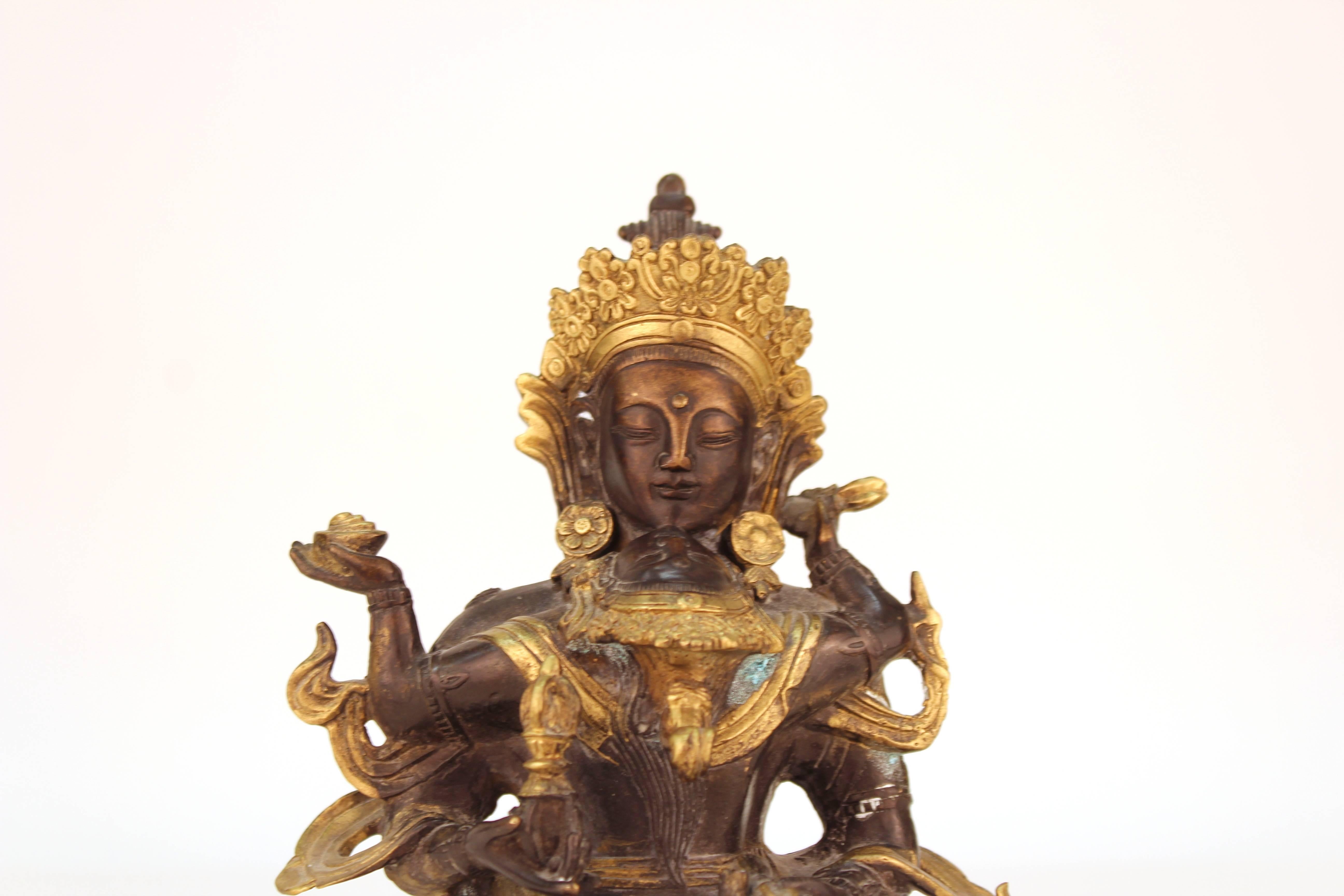 20th Century Tibetan Buddhist Erotic Bronze of Vajrasattva and His Consort