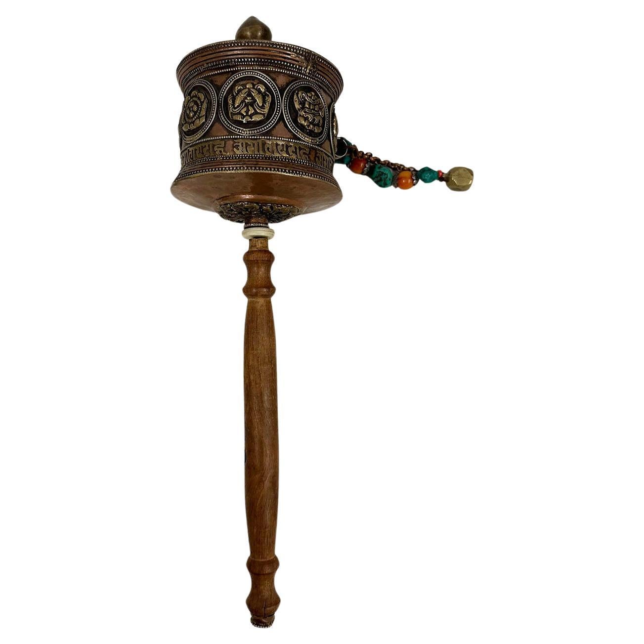 Tibetan Buddhist Handcrafted handheld Spinning Prayer wheel