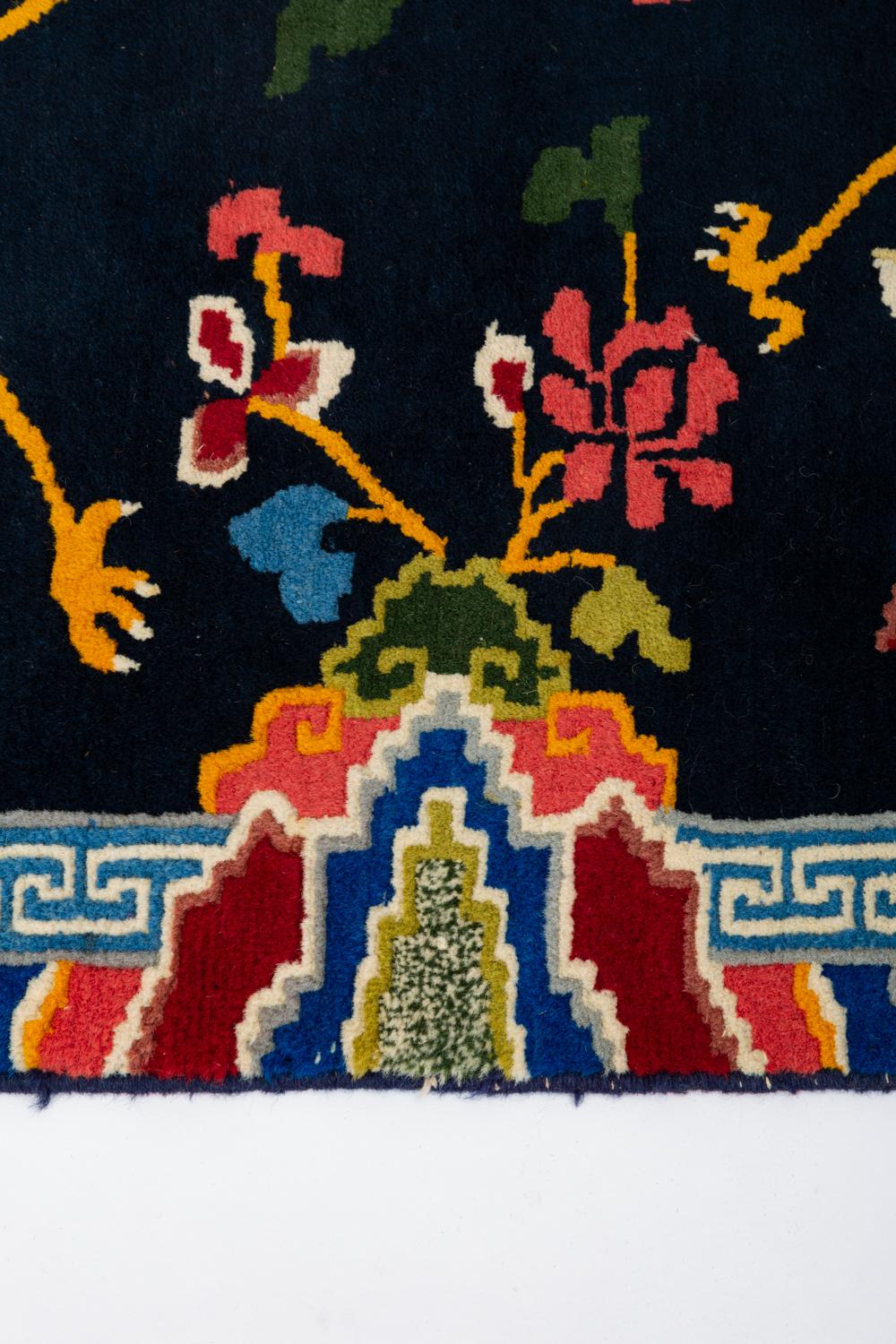 Modern Tibetan Carpet with Phoenix Design