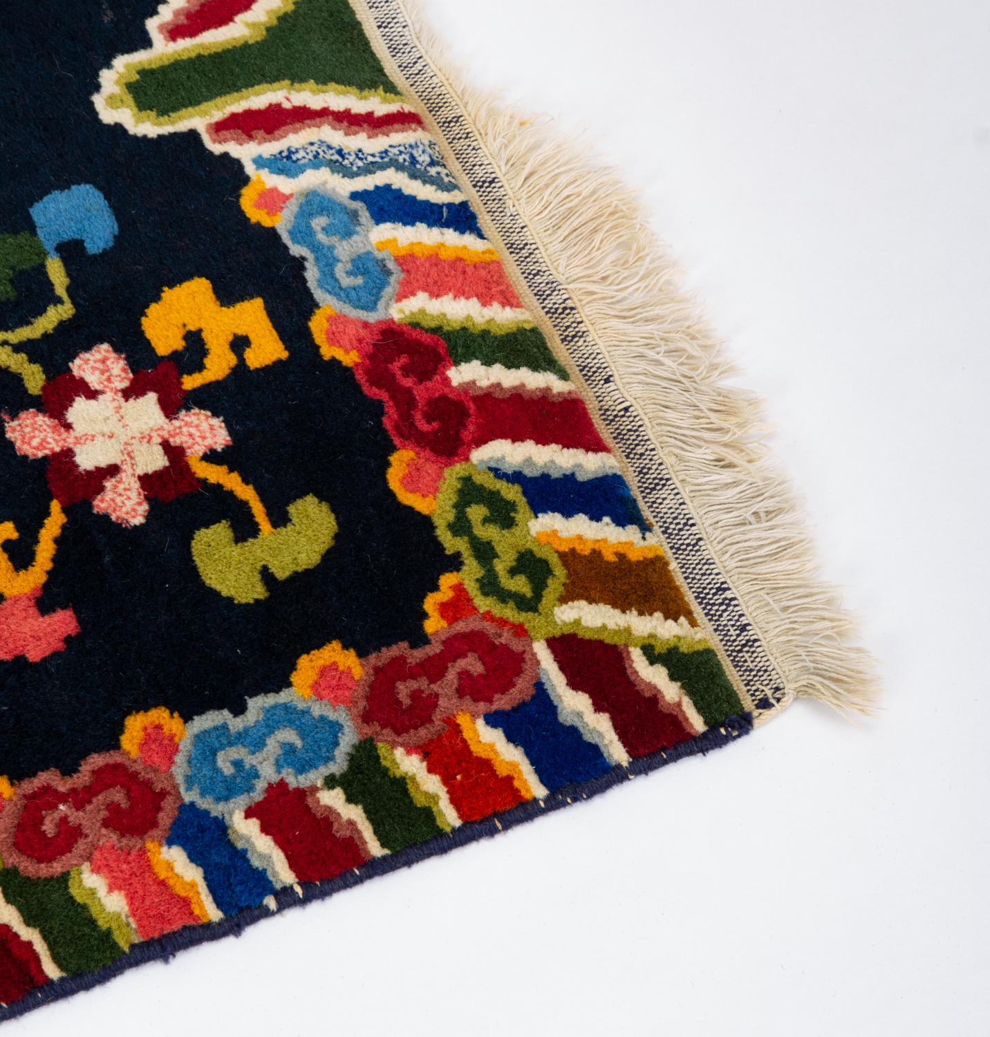 Tibetan Carpet with Phoenix Design In Good Condition In Los Angeles, CA