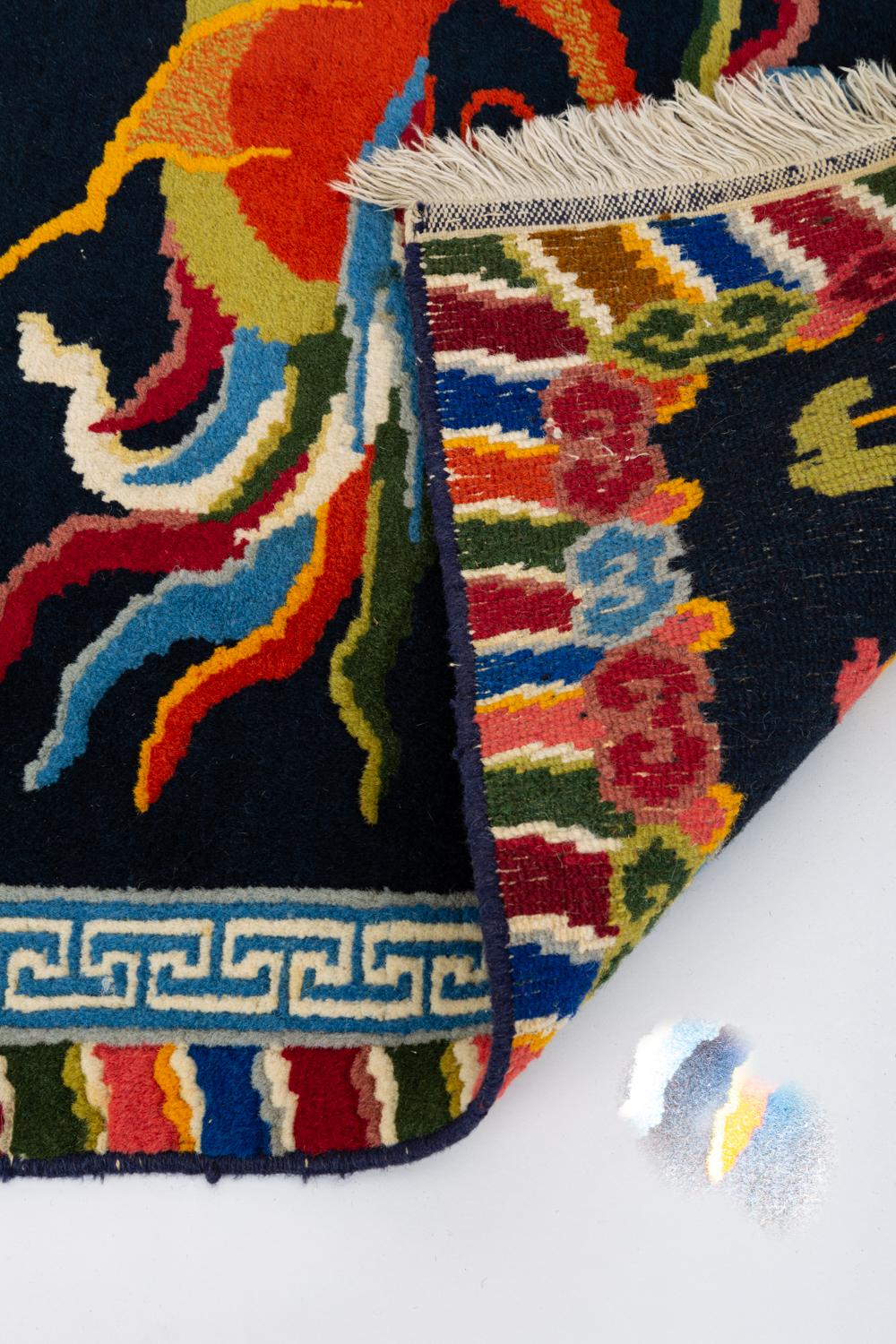 20th Century Tibetan Carpet with Phoenix Design