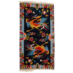Tibetan Carpet with Phoenix Design