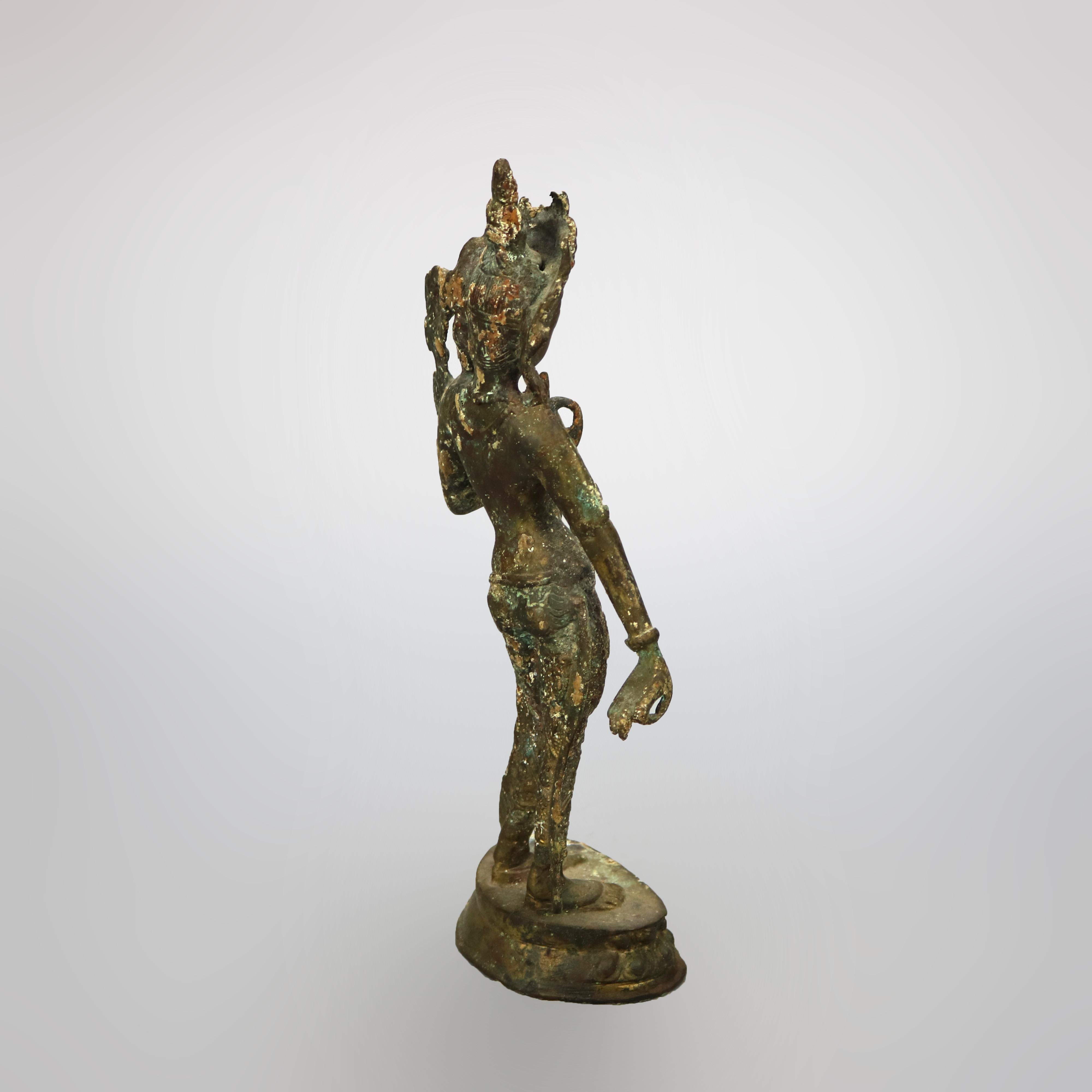 20th Century Tibetan Cast Bronze Dancing Shiva Buddha Sculpture 20th C