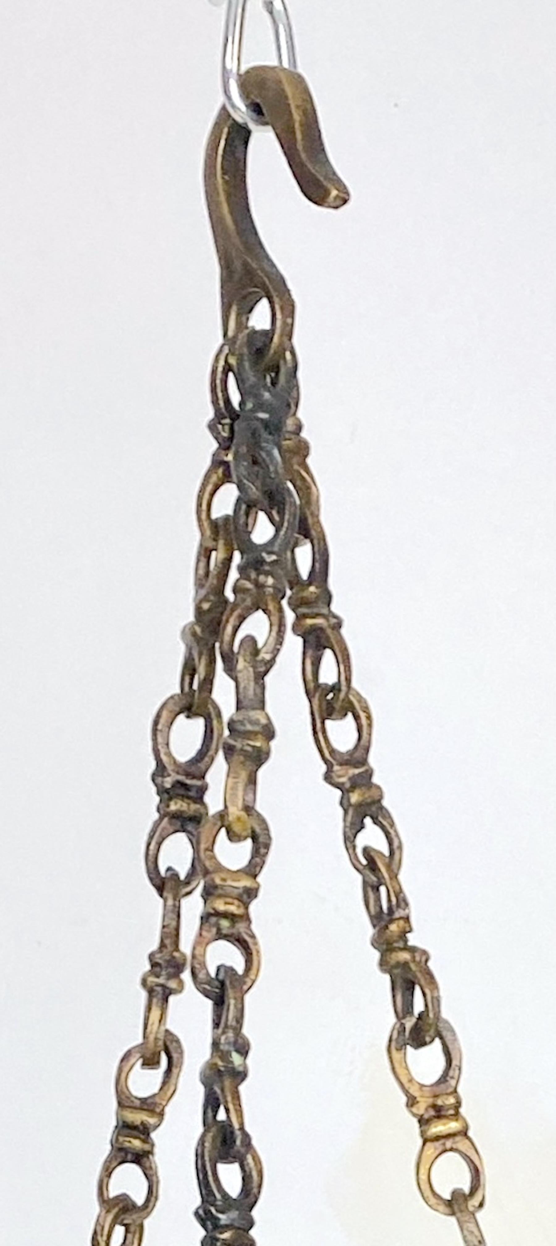 Cache-pot/plante suspendue en bronze moulé tibétain à motif de Shiva Panchmukhi, C.I.C. en vente 6