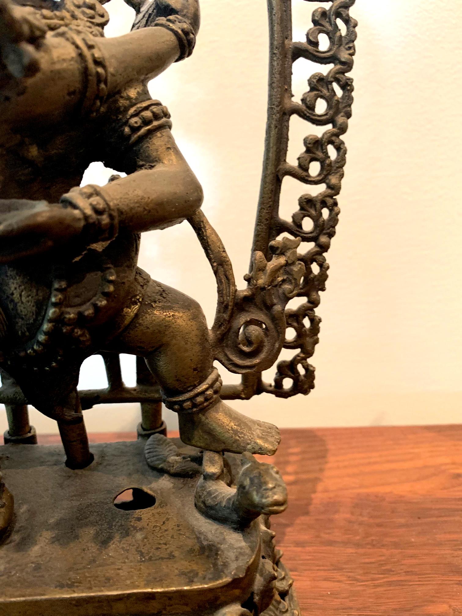Tibetan Cast Bronze Statue of Yamantaka For Sale 4