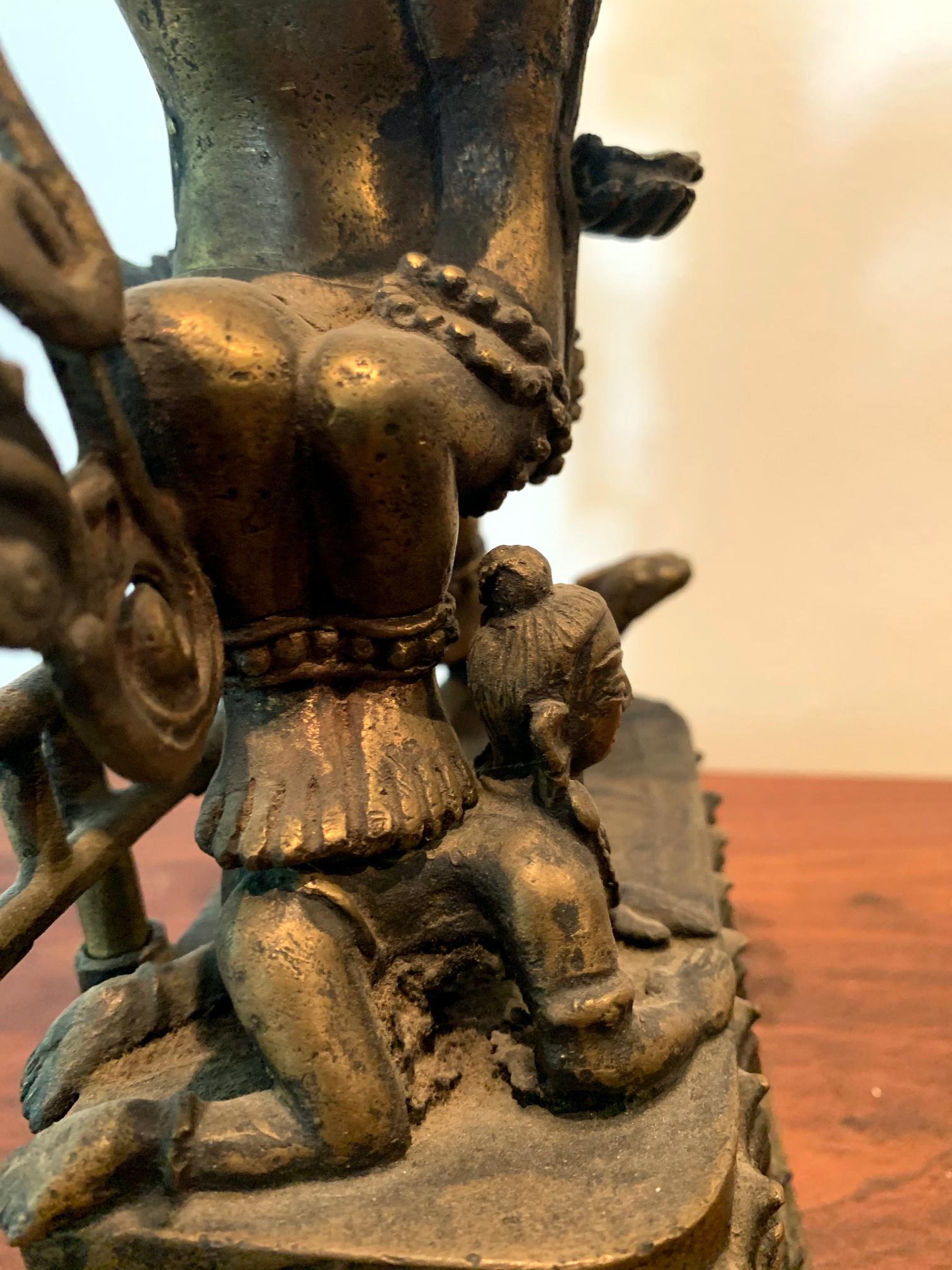 Tibetan Cast Bronze Statue of Yamantaka For Sale 7