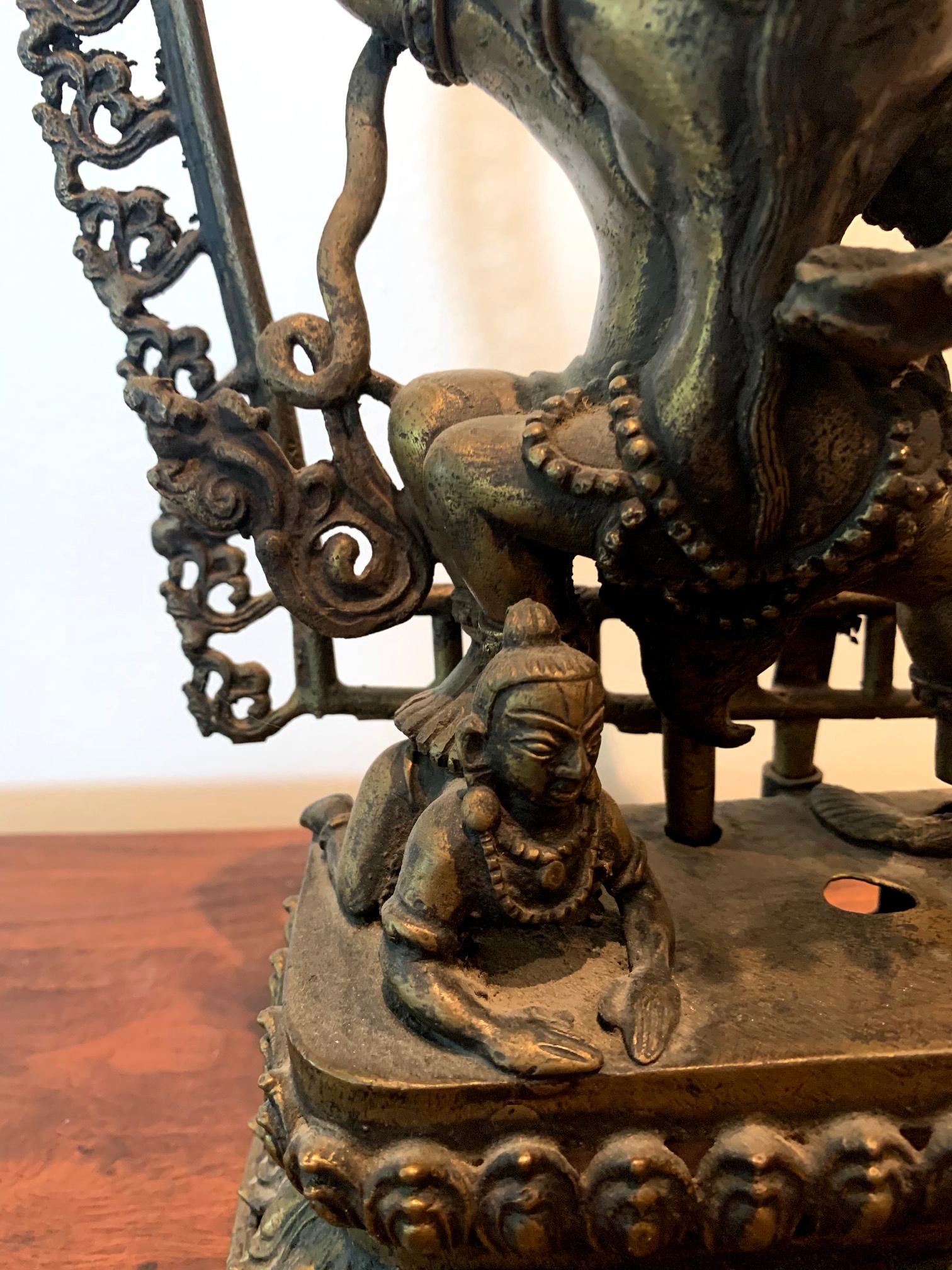 Tibetan Cast Bronze Statue of Yamantaka For Sale 3