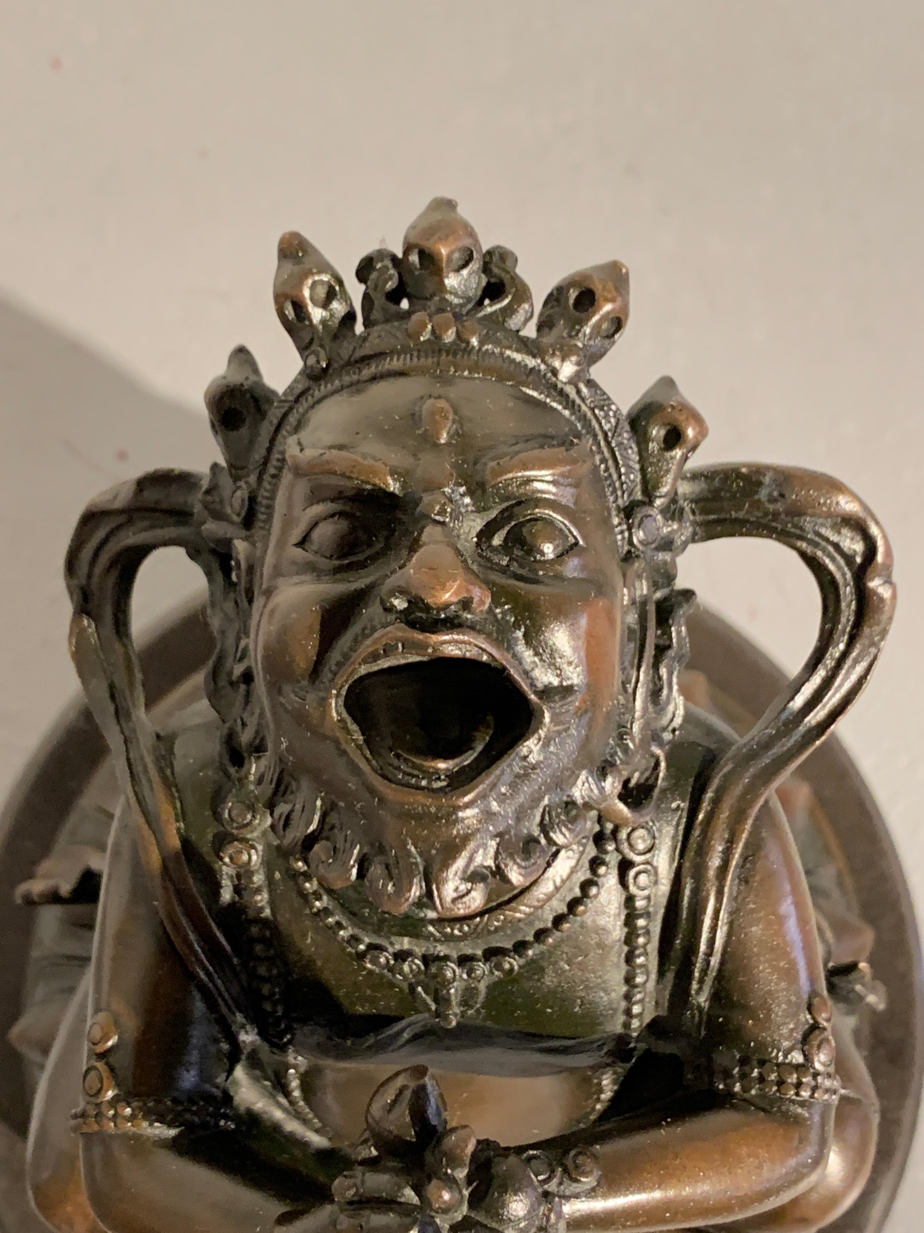 Tibetan Cast Bronze Wrathful Deity, Vajradaka, Tibet, Mid-20th Century 8