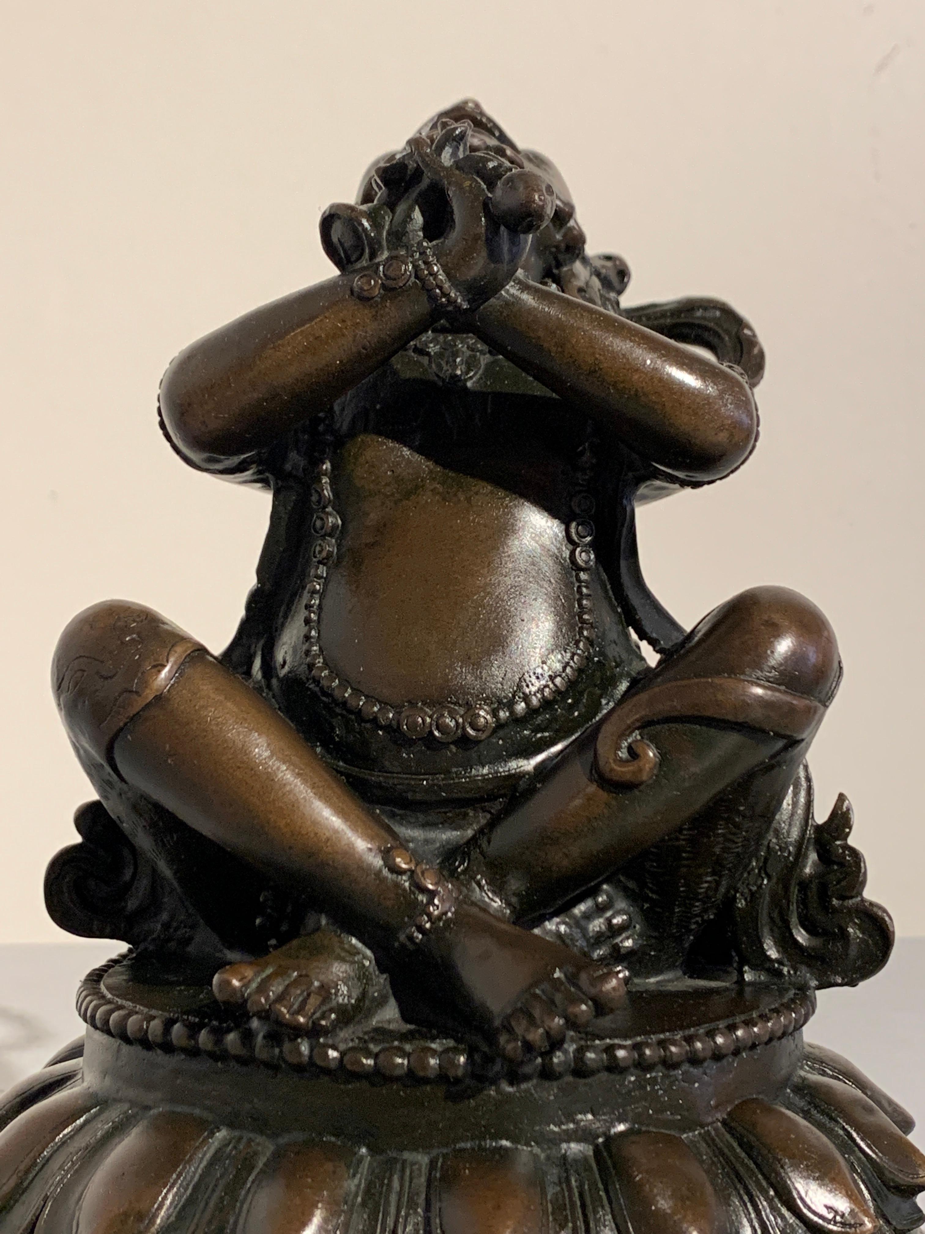 Tibetan Cast Bronze Wrathful Deity, Vajradaka, Tibet, Mid-20th Century 3