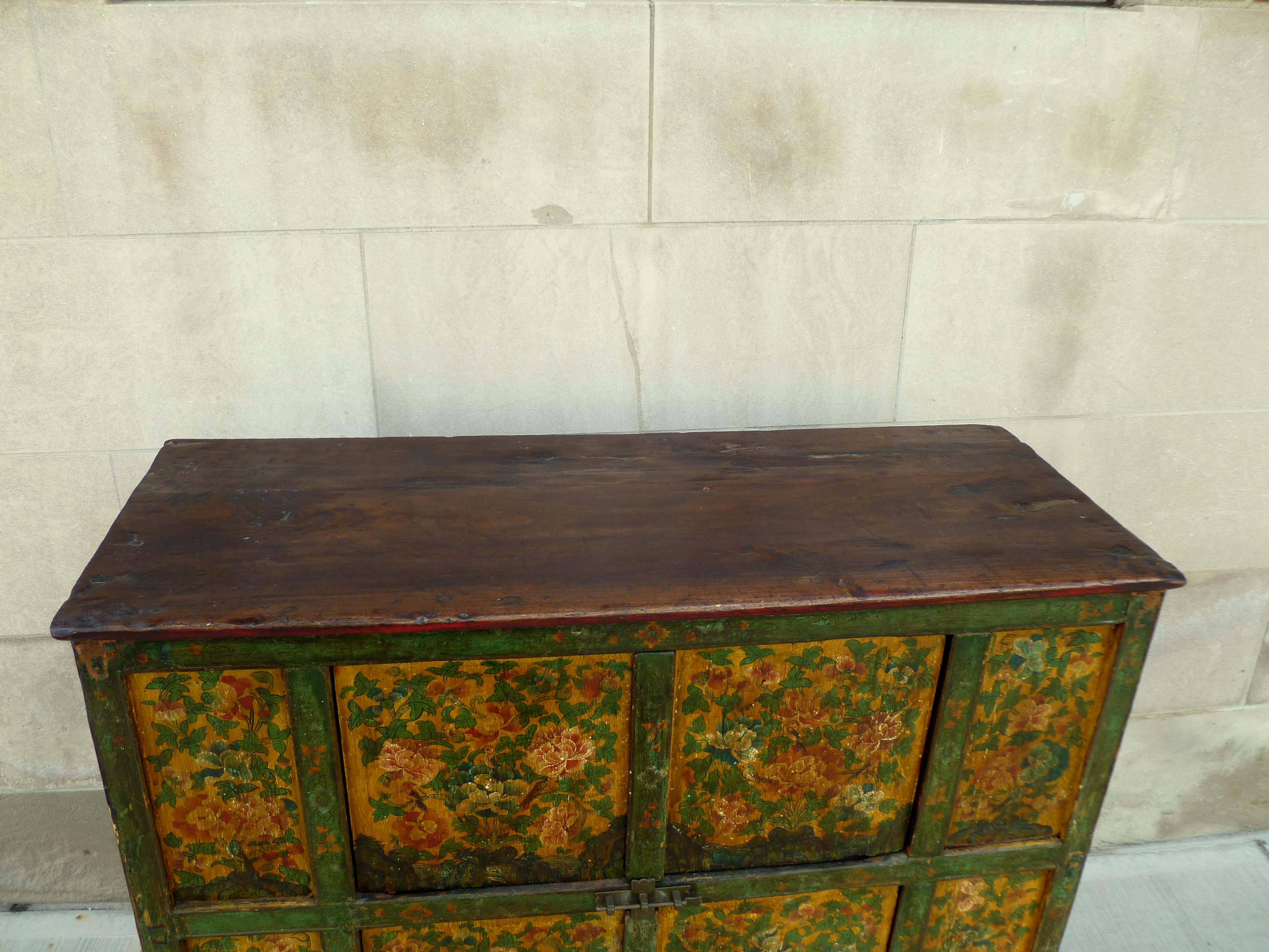 Tibetan Chest with Floral Motif 5