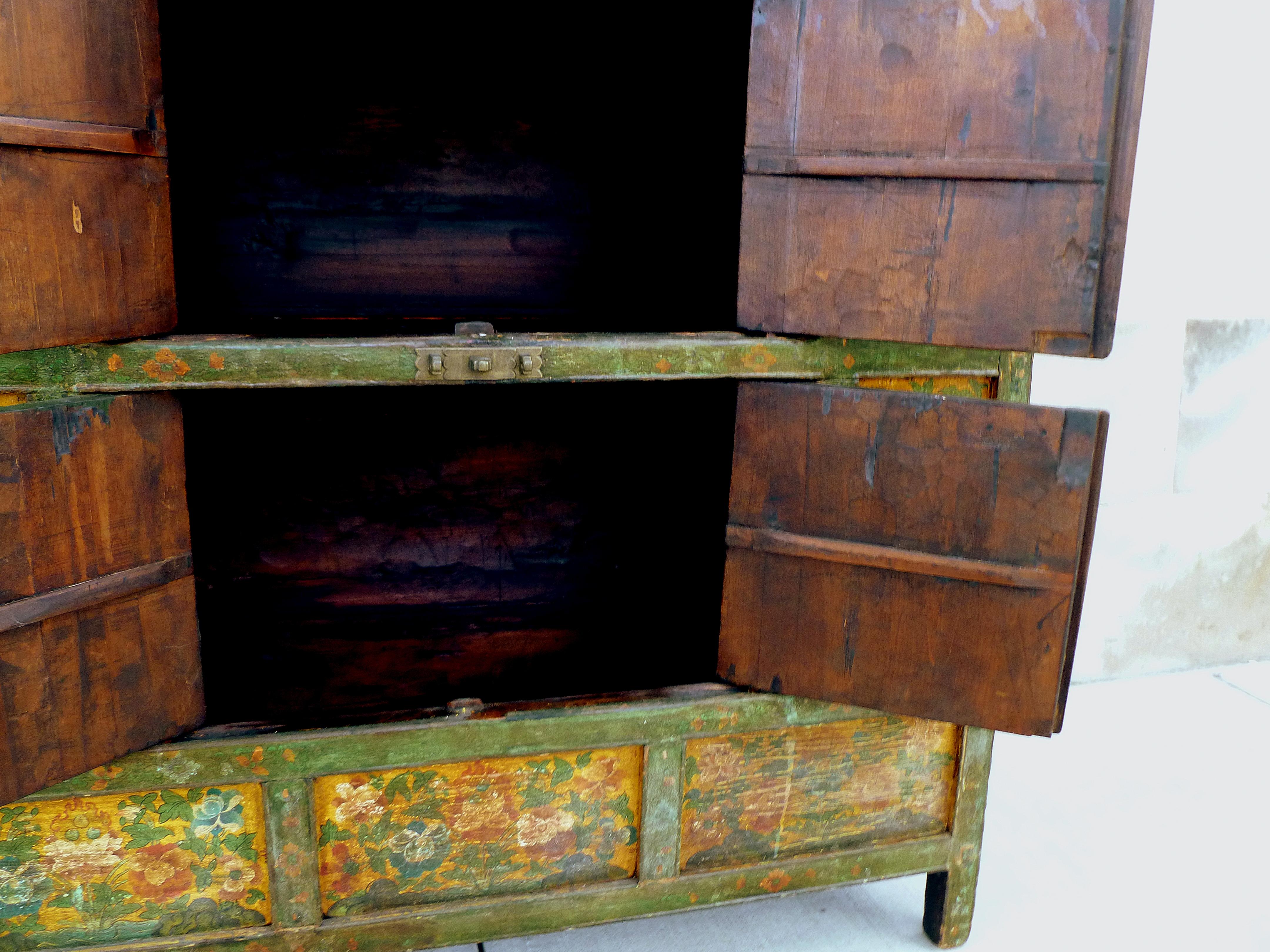 Tibetan Chest with Floral Motif 9
