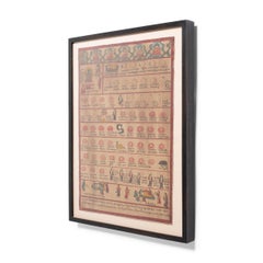 Framed Tibetan Childbirth Manuscript Painting