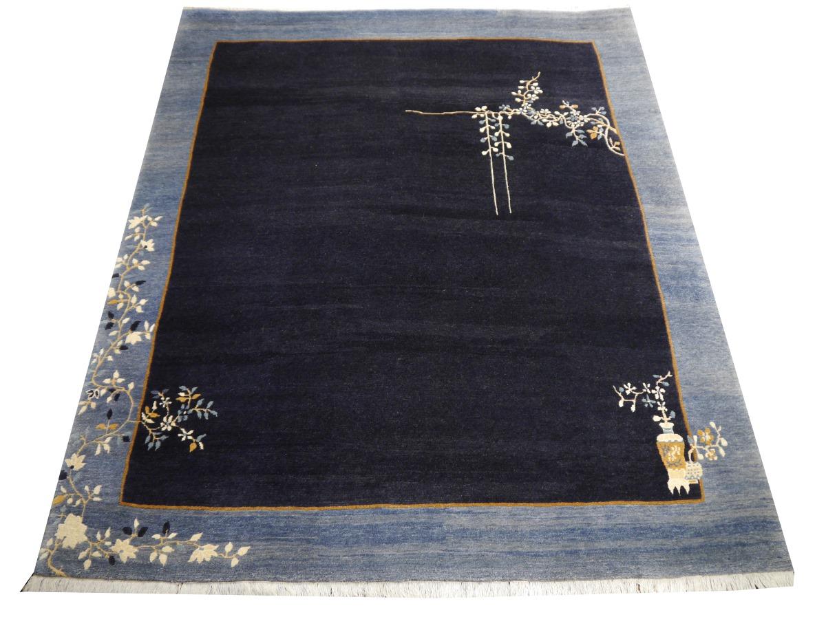 Tibetan China Rug Pure Wool Hand Knotted by Djoharian Collection Antique Design For Sale 7