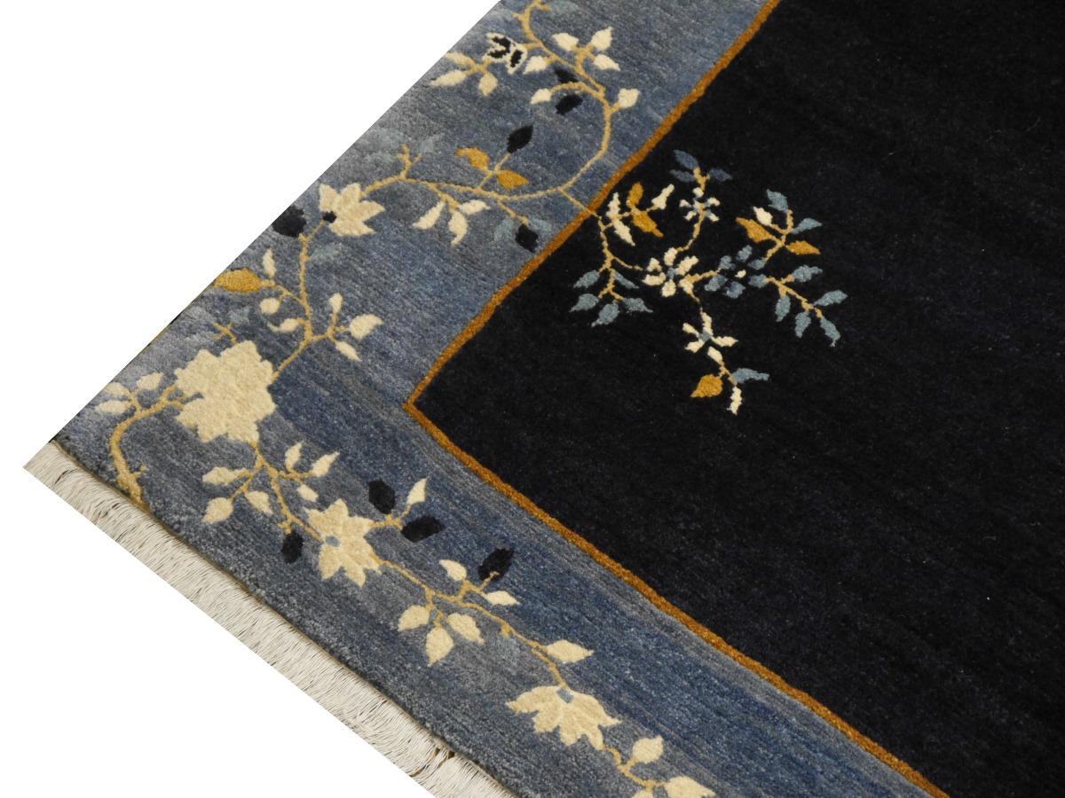 Tibetan China Rug Pure Wool Hand Knotted by Djoharian Collection Antique Design For Sale 8