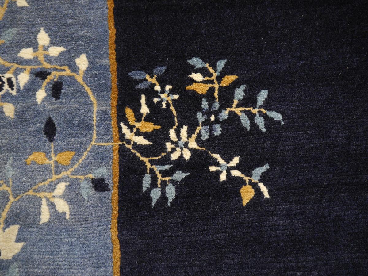 Contemporary Tibetan China Rug Pure Wool Hand Knotted by Djoharian Collection Antique Design For Sale