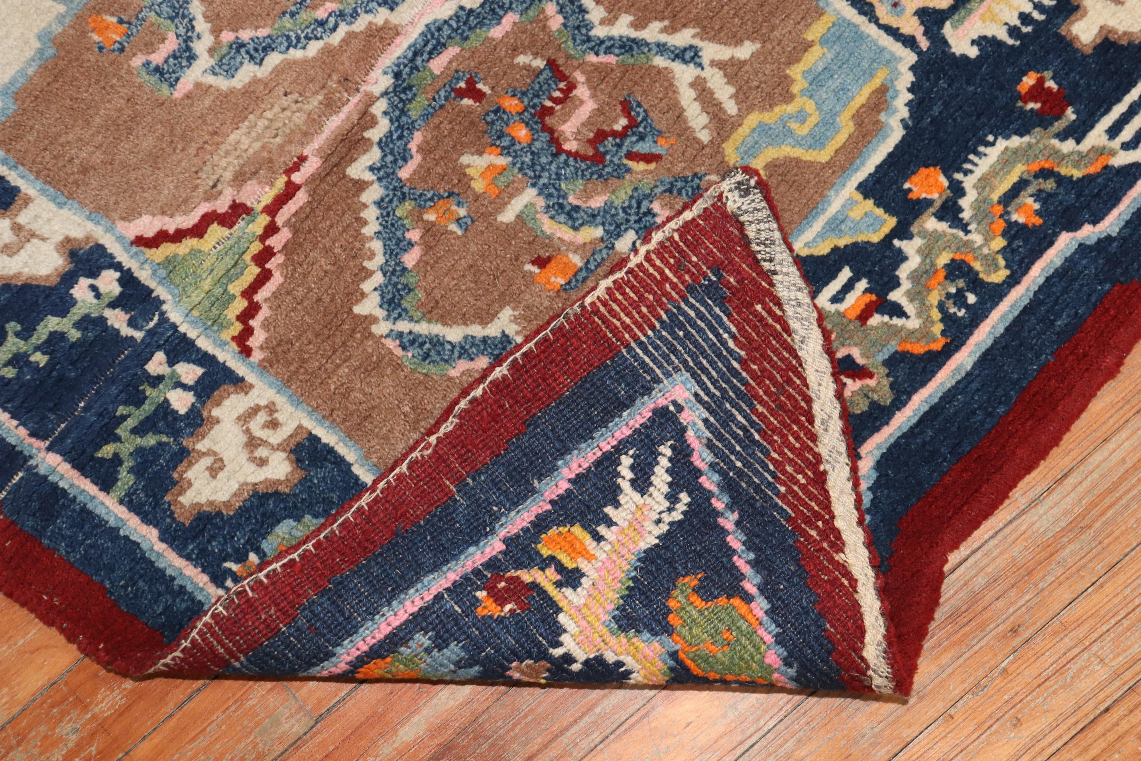 Hand-Woven Tibetan Dragon Horse Cover Textile Rug For Sale