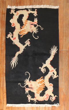 Tibetan Dragon Vintage Rug