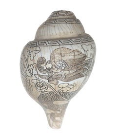 Tibetan Etched Conch Shell