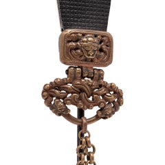 Tibetan Flint Striker with Leather Strap, c. 1900