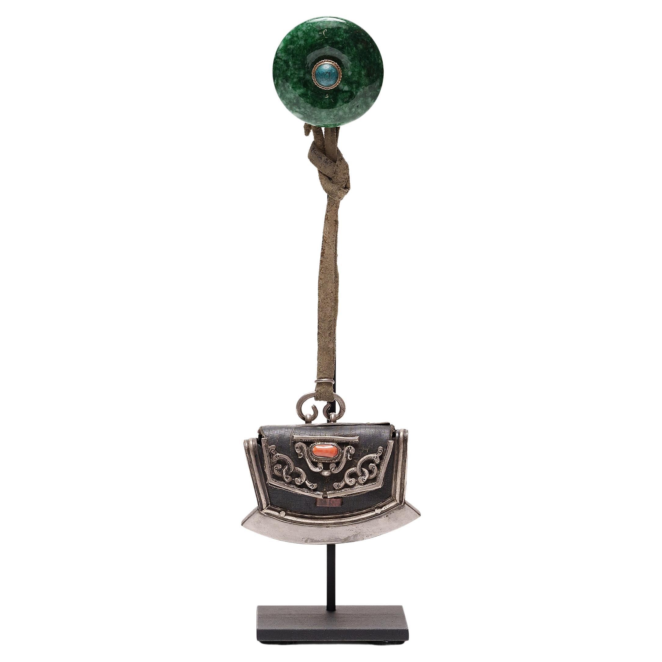 Tibetan Flint Striker with Malachite Clasp
