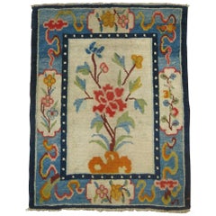 Tibetan Floral Throw Rug