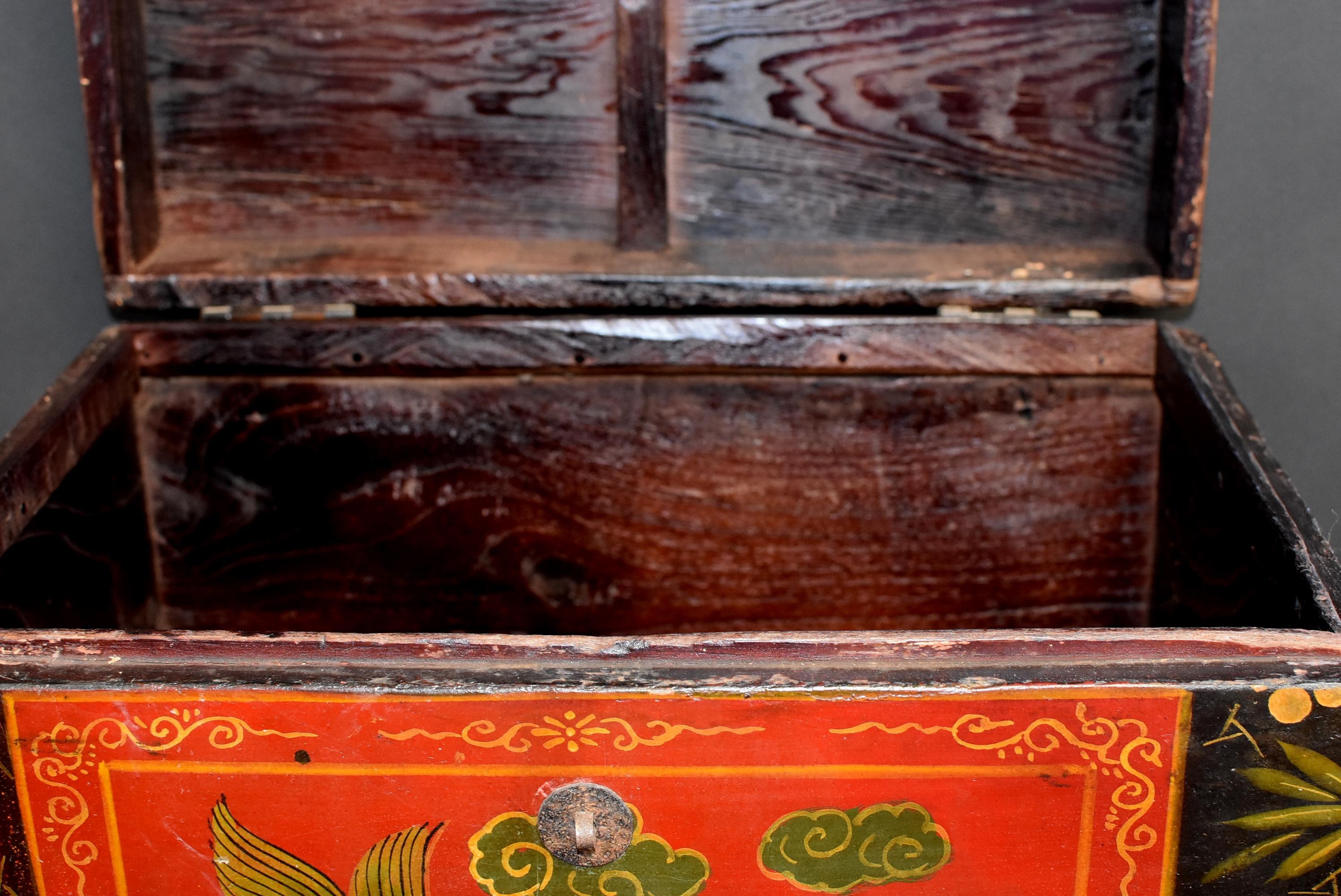 Tibetan Foo Dog Box Hand Painted Box 5 10