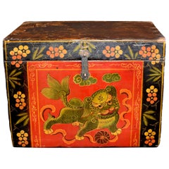 Tibetan Foo Dog Box Handbemalt Box 5