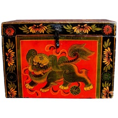 Tibetan Foo Dog Box Hand Painted Box 7