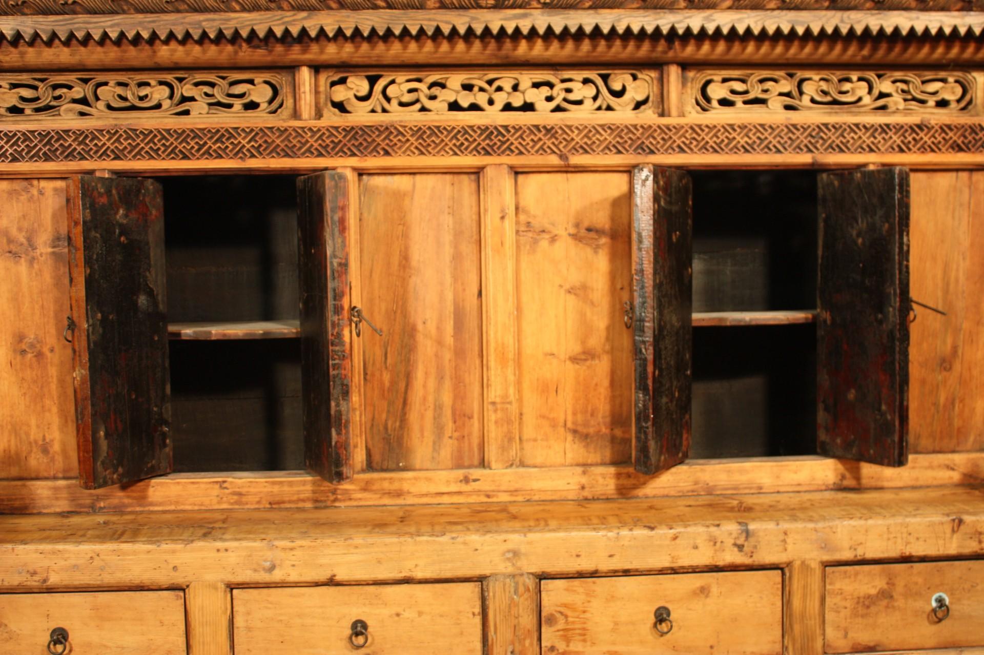 Tibetan Furniture with Handles and Iron Decorations, 20th Century For Sale 4