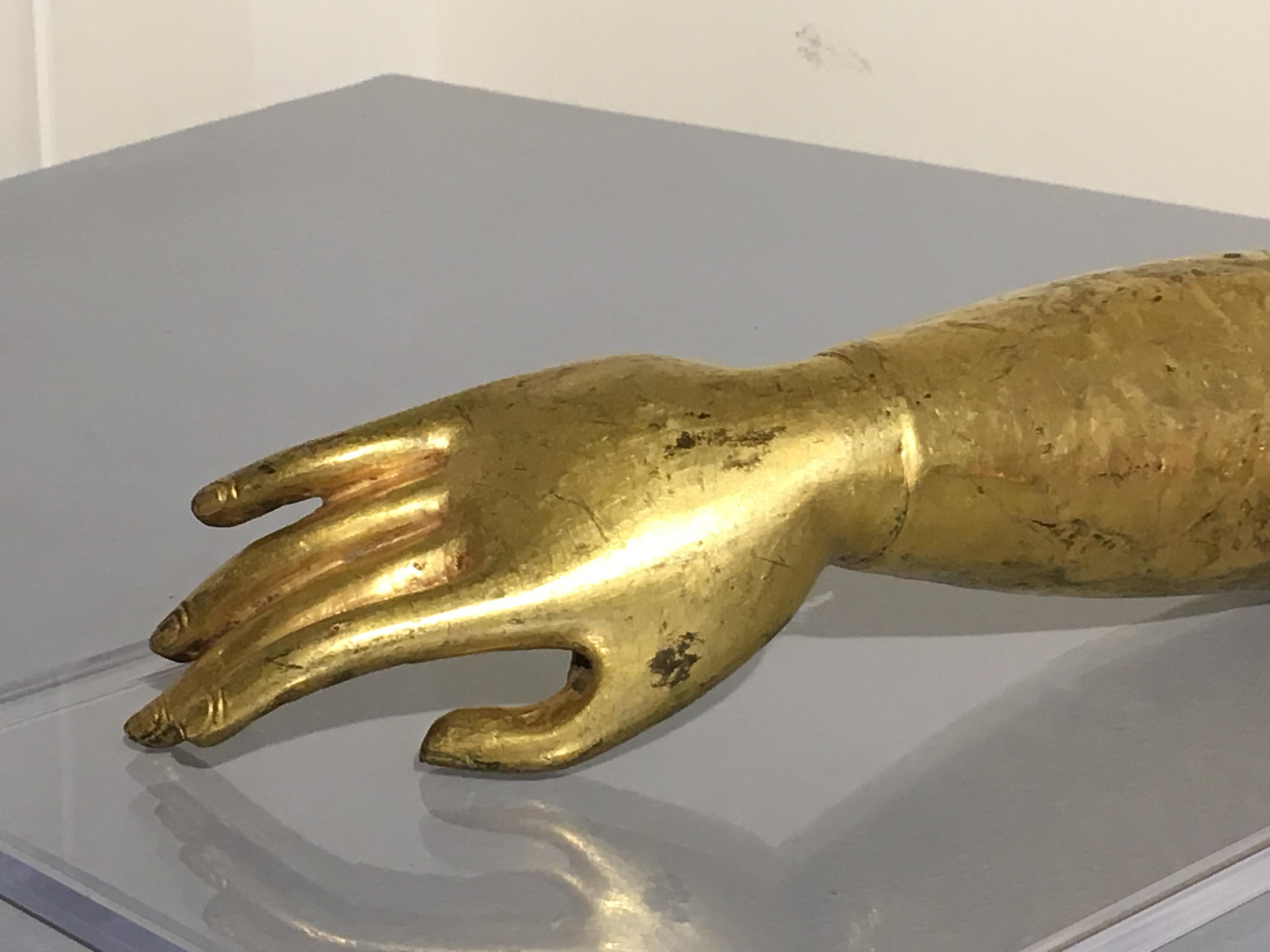 Tibetan Gilt Bronze Arm of the Buddha, Early 19th Century For Sale 1