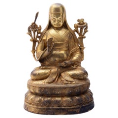 Sculpture hindoue bouddhiste tibétaine en bronze doré Fin du 19e siècle