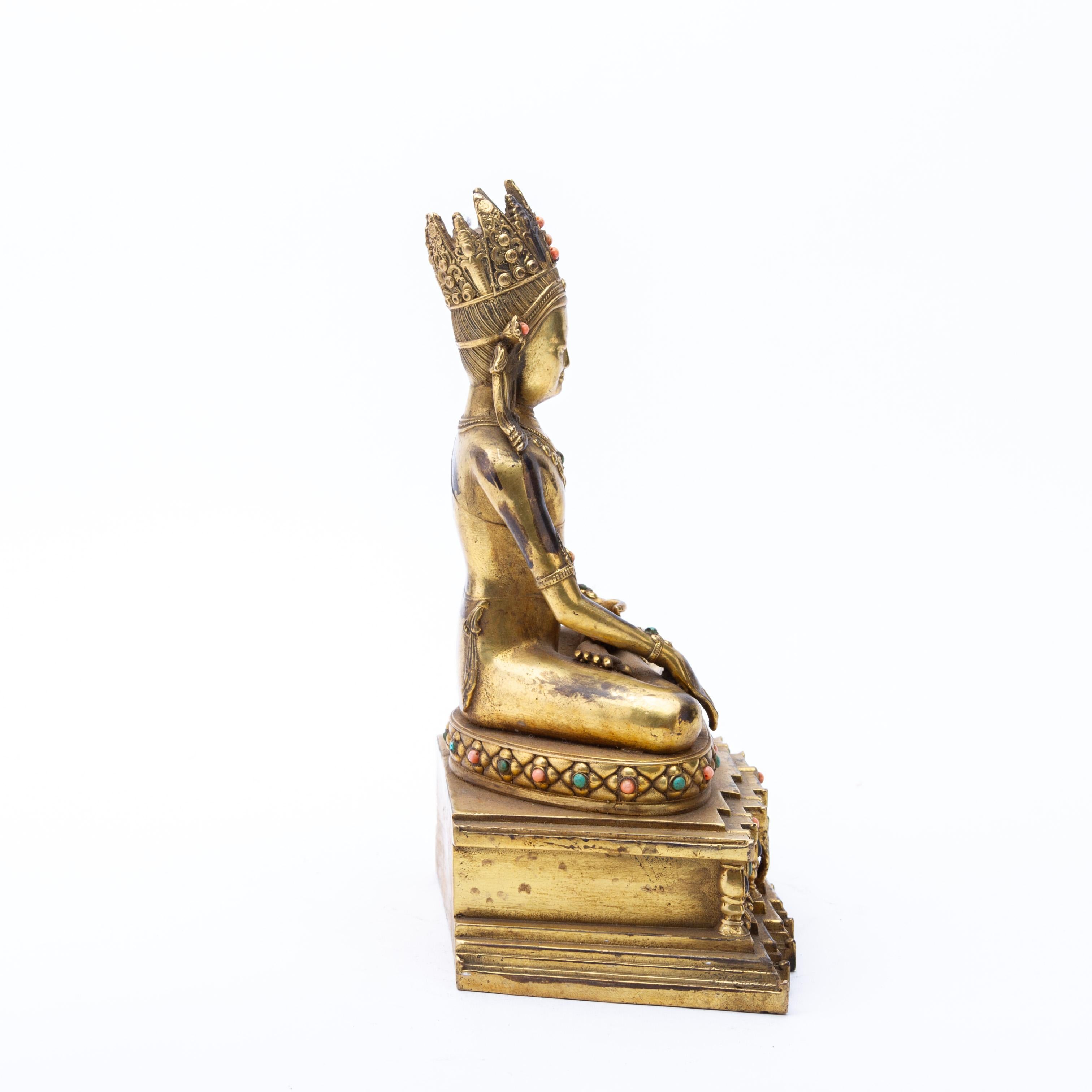 Tibetan Gilt Bronze Hindu Buddhist Sculpture of Buddha Late 19th C
Good condition
Free international shipping.