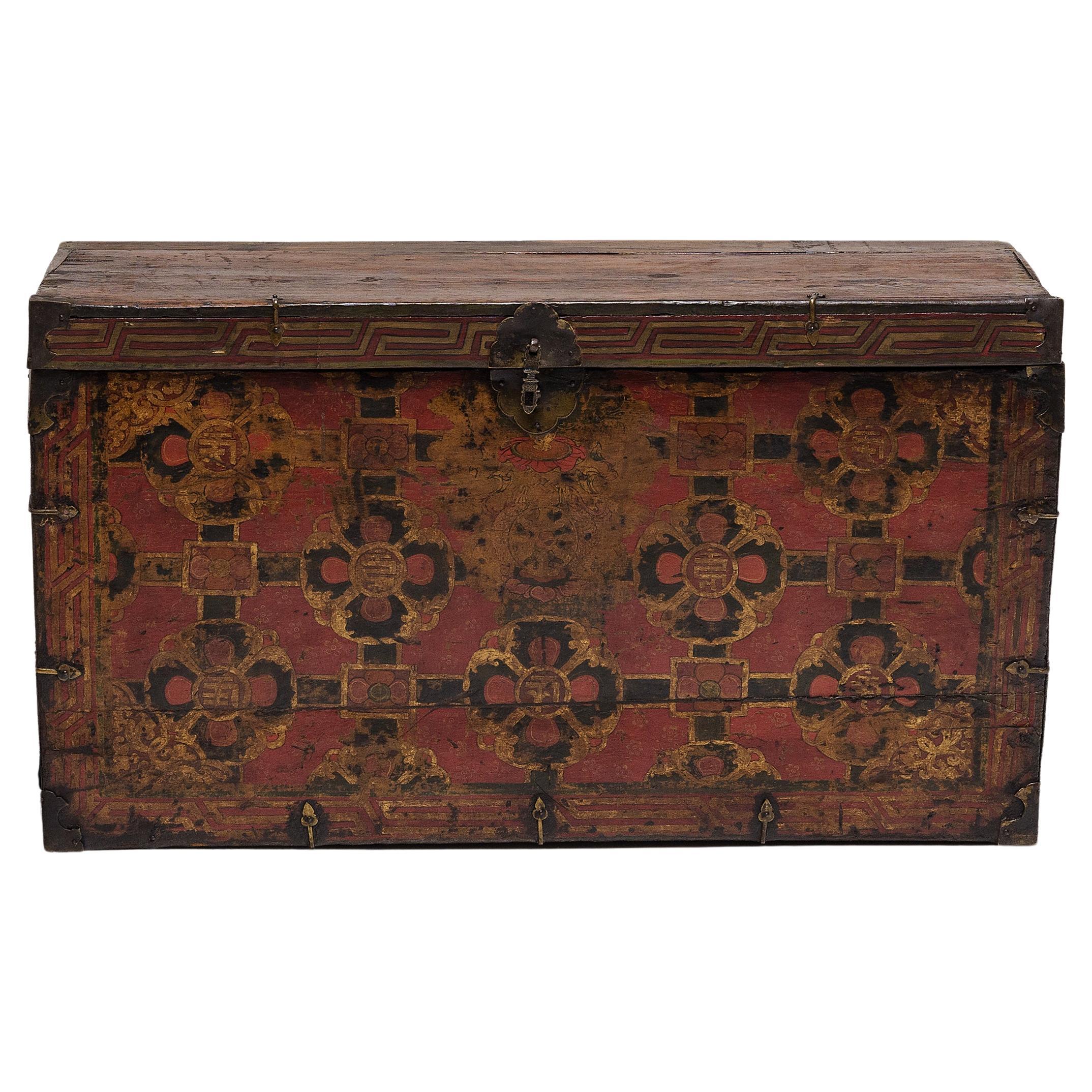 Tibetan Golden Wheel Trunk, c. 1900