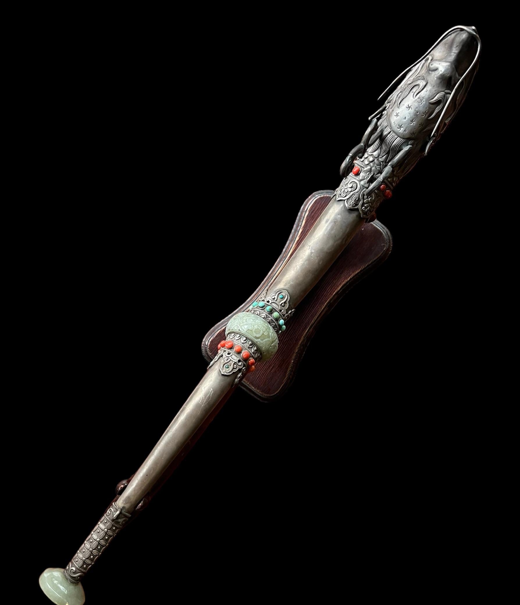 Tibetan hand beaten trumpet (kingling) For Sale 4