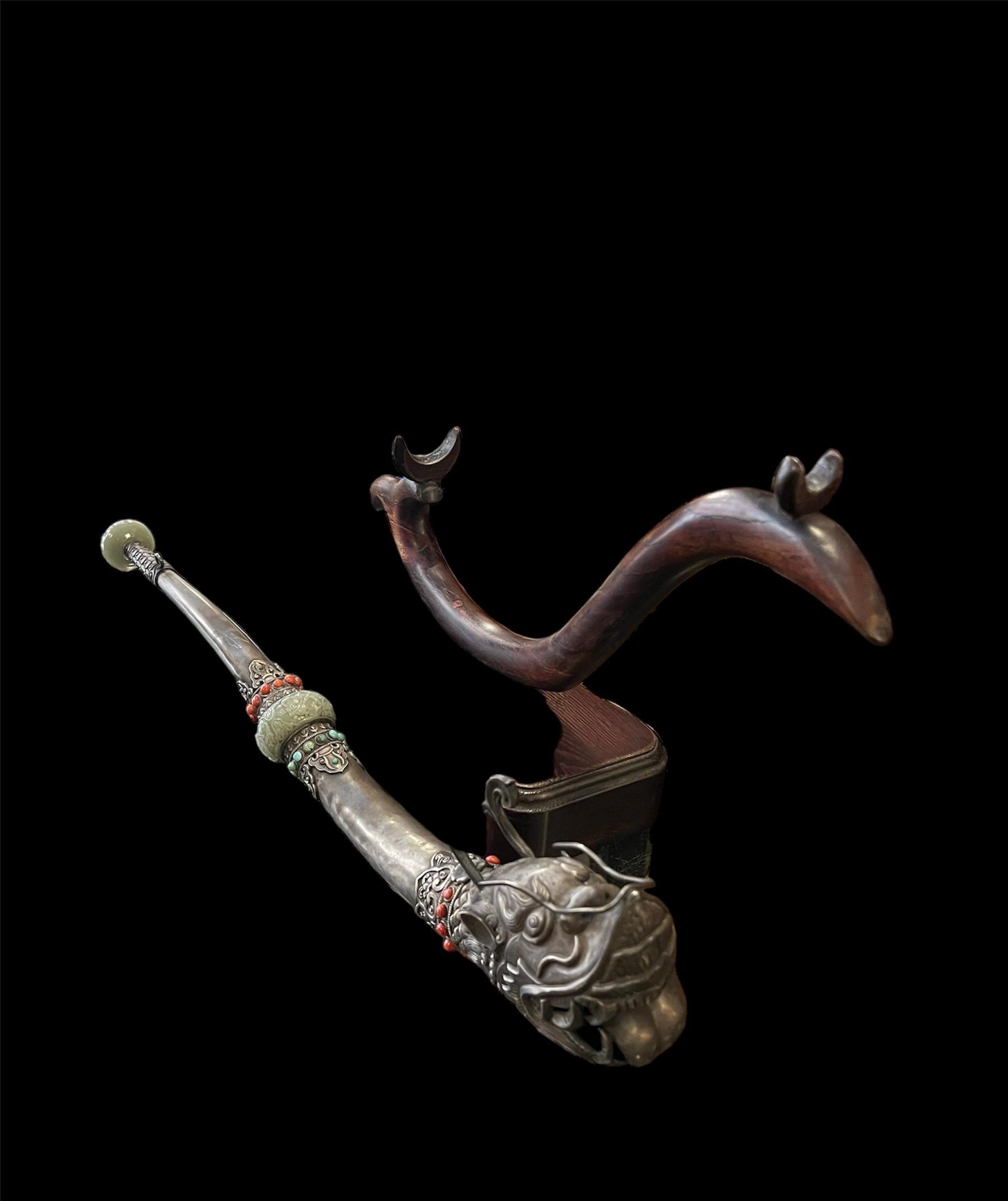 Tibetan hand beaten trumpet (kingling) For Sale 8