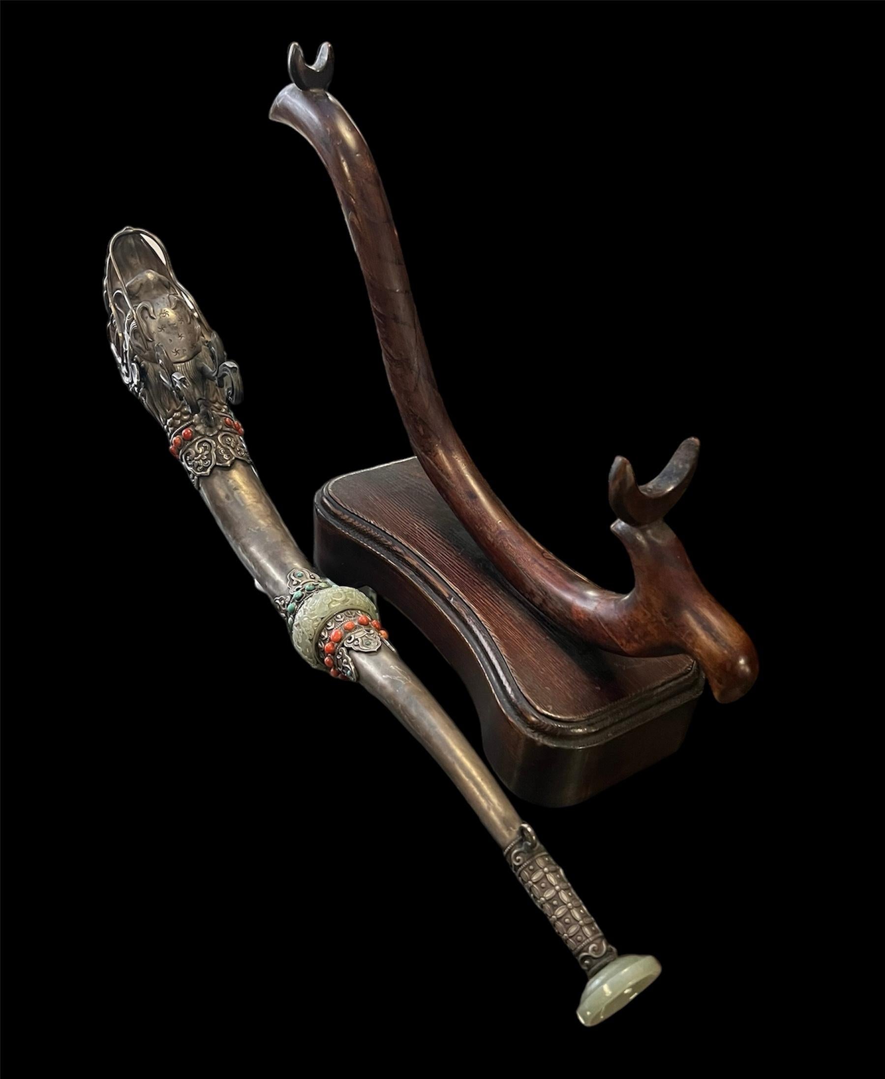 Tibetan hand beaten trumpet (kingling) For Sale 11