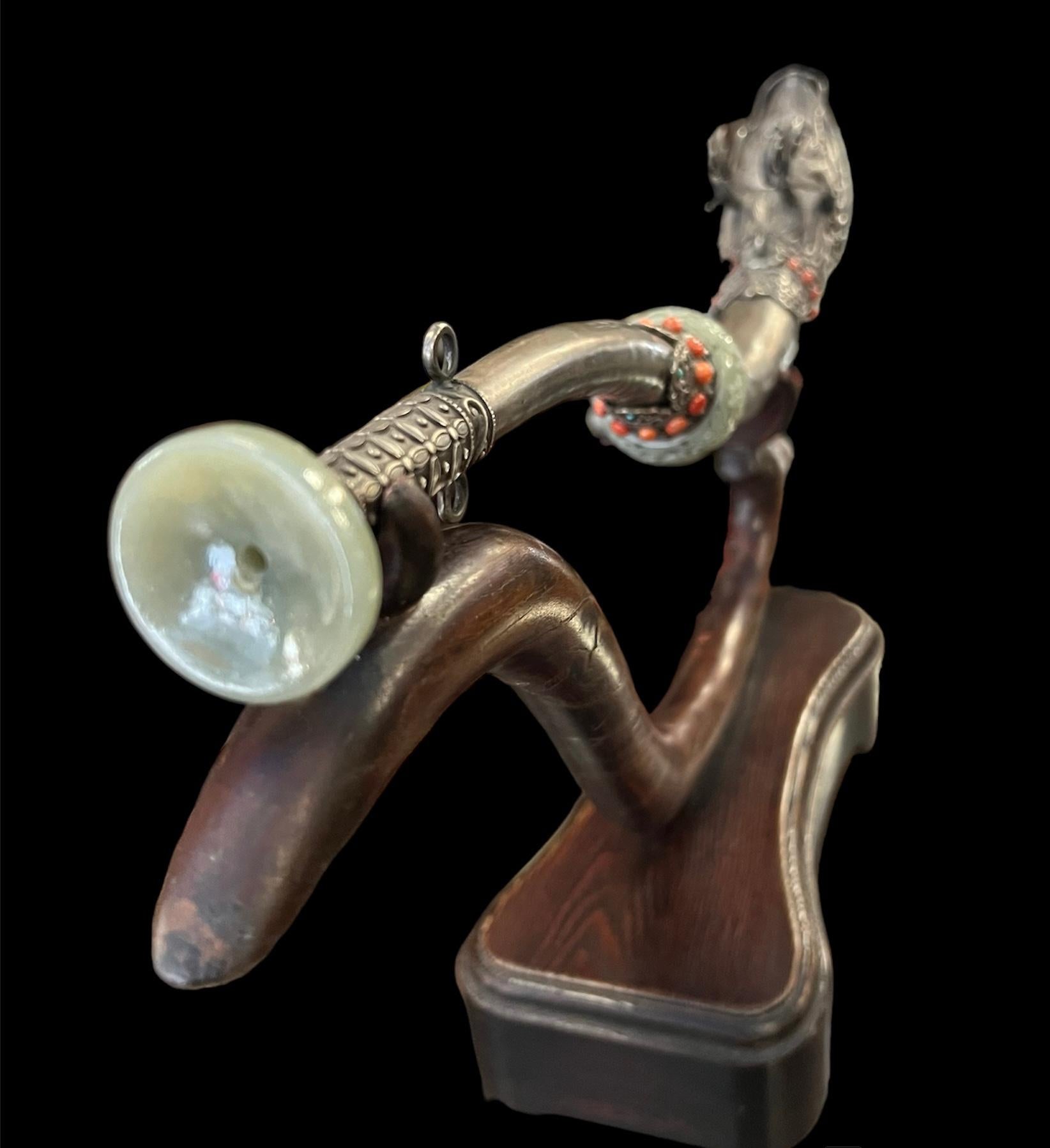 Tibetan hand beaten trumpet (kingling) For Sale 3