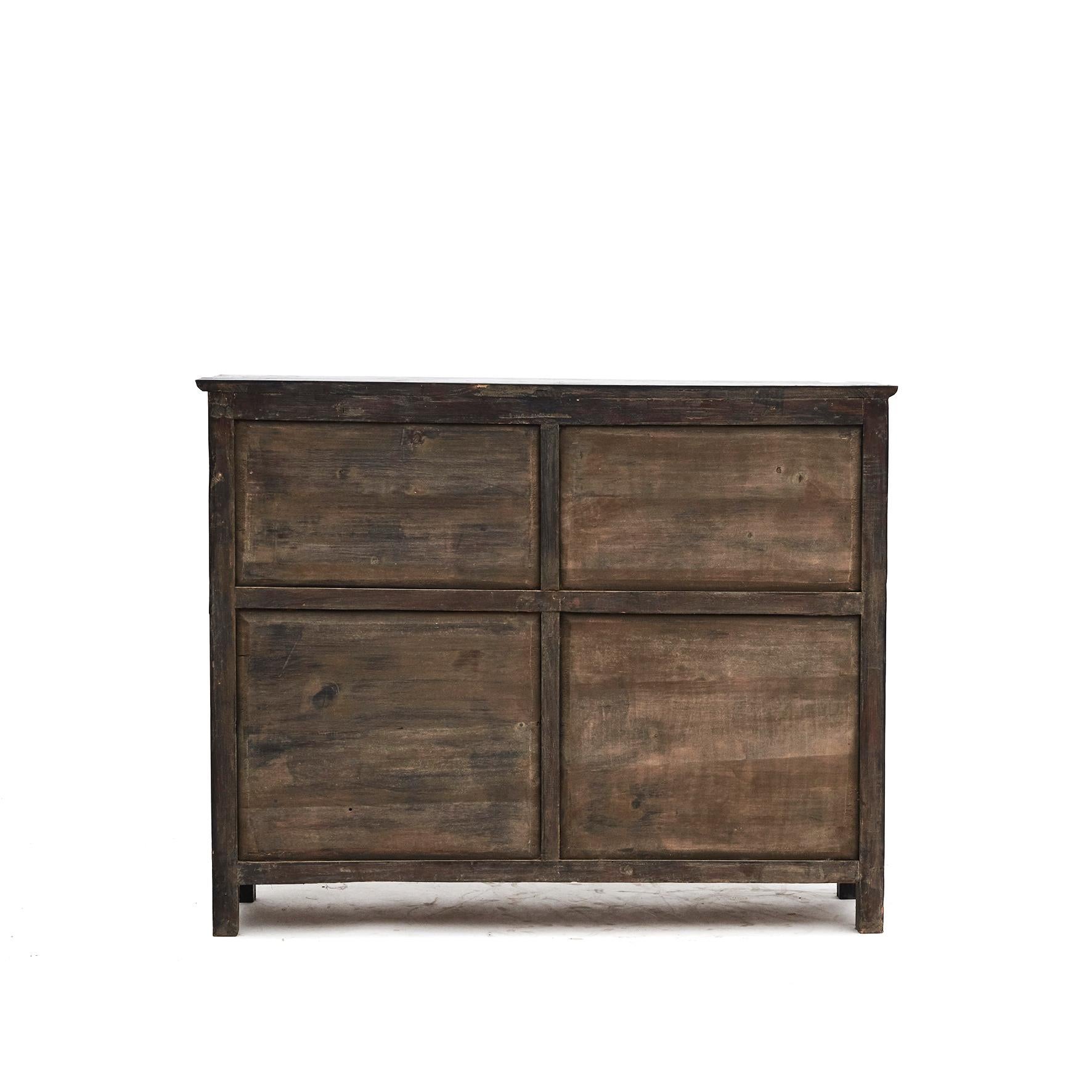 Antique Tibetan Hand Painted Alter Cabinet 3