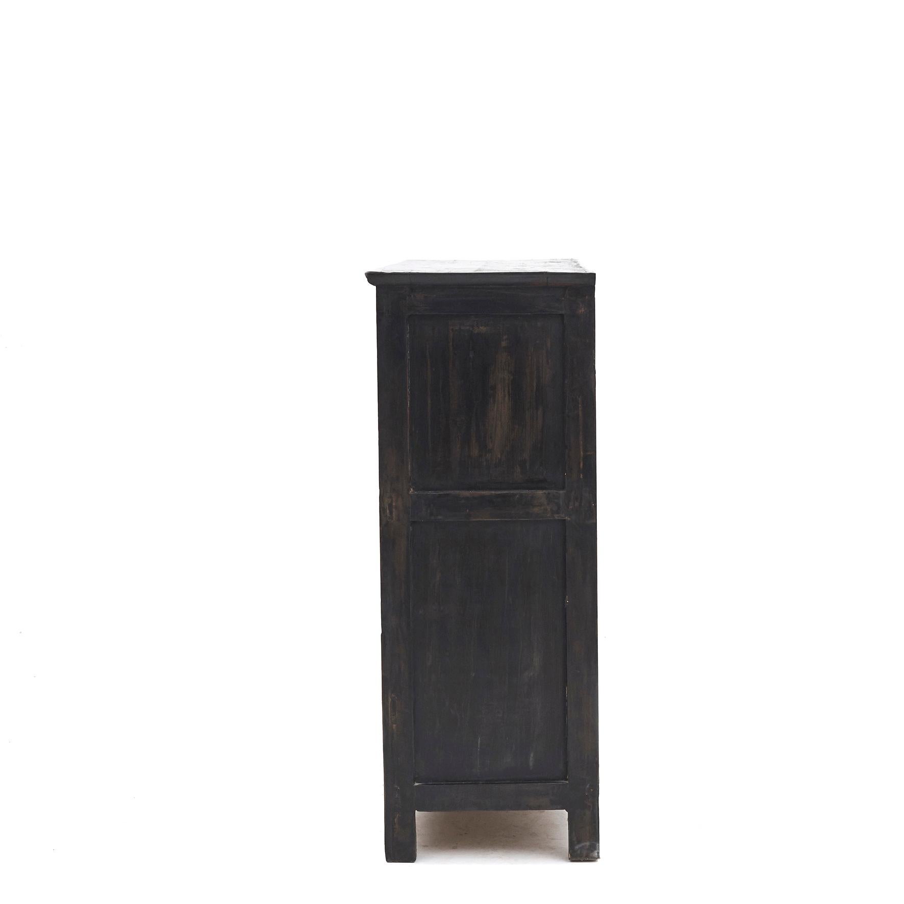Antique Tibetan Hand Painted Alter Cabinet 1