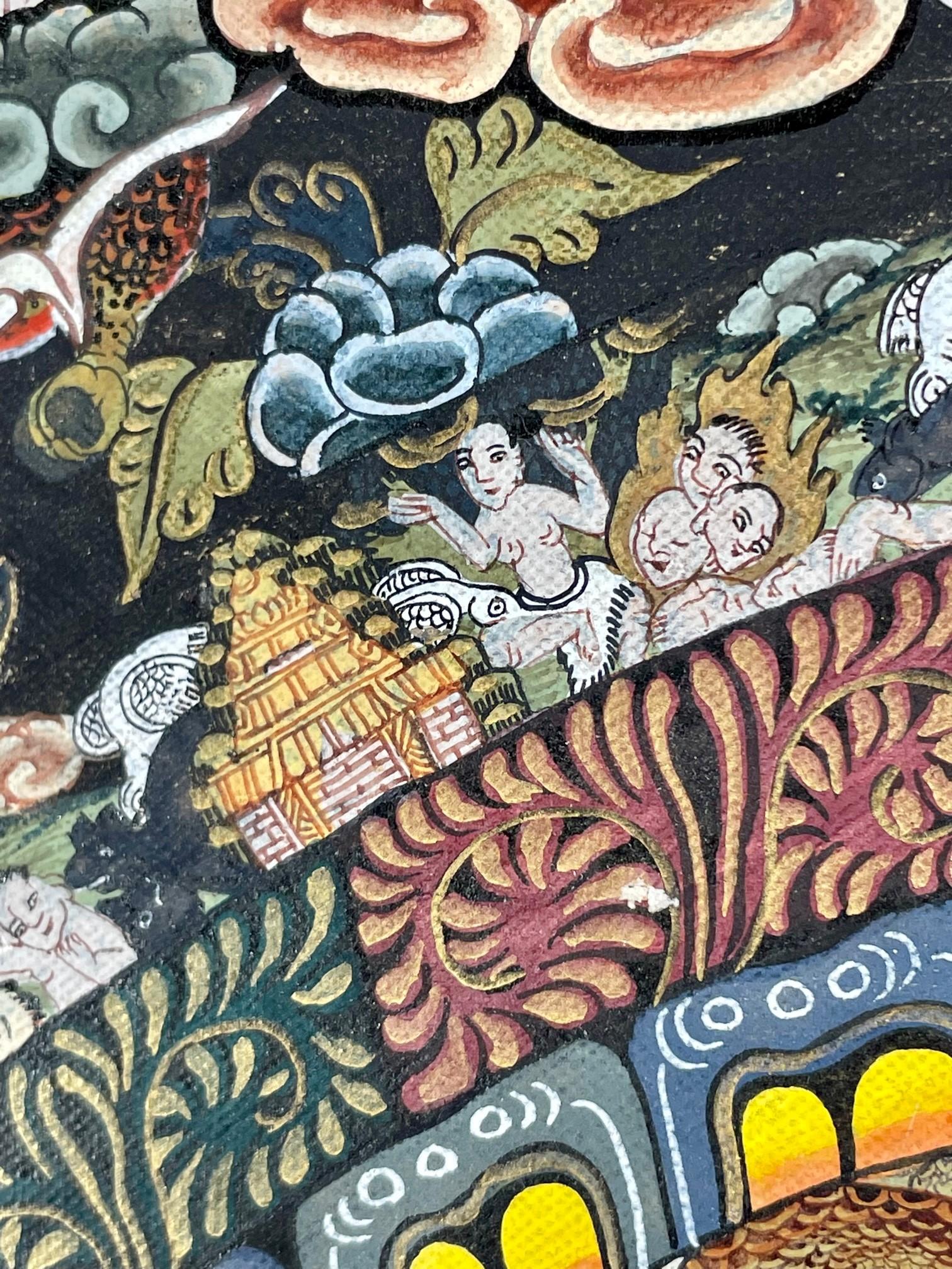 Tibetan Hand Painted Mandala Thangka Painting with 24K Gold 4