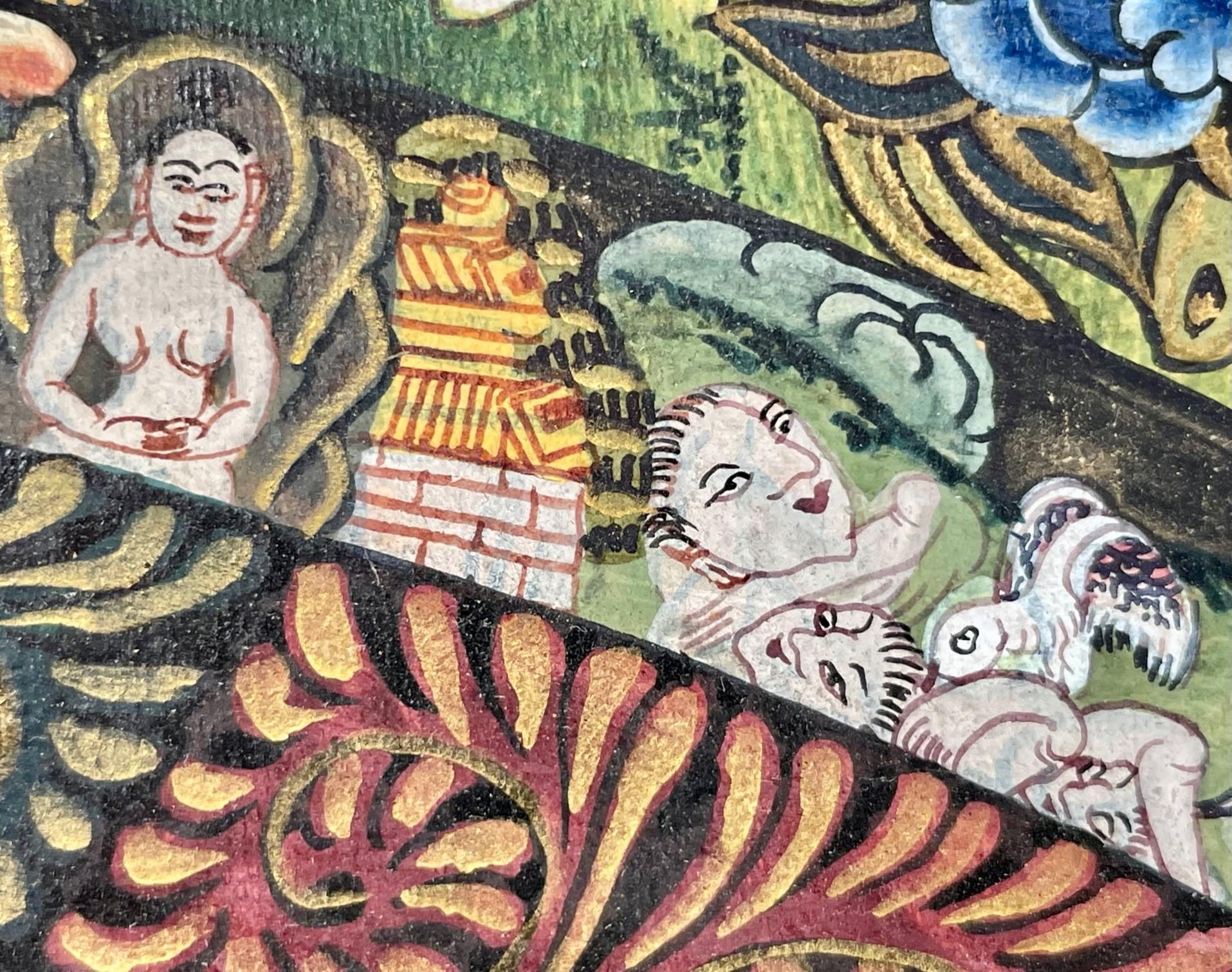Tibetan Hand Painted Mandala Thangka Painting with 24K Gold 5