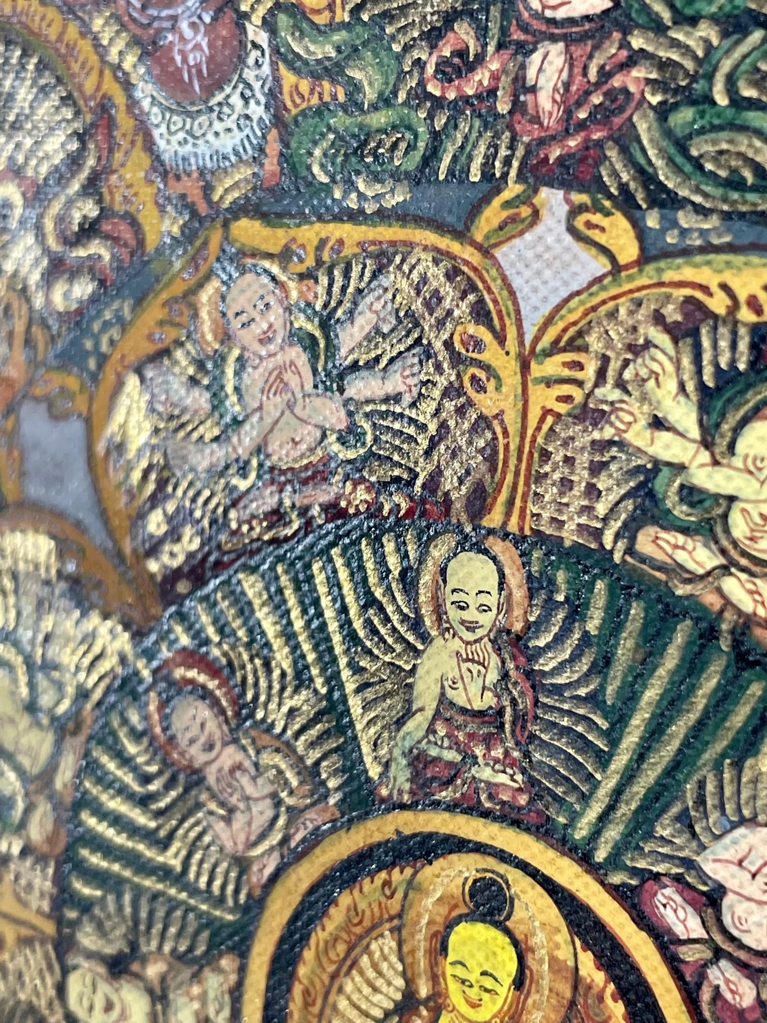 Tibetan Hand Painted Mandala Thangka Painting with 24K Gold 8