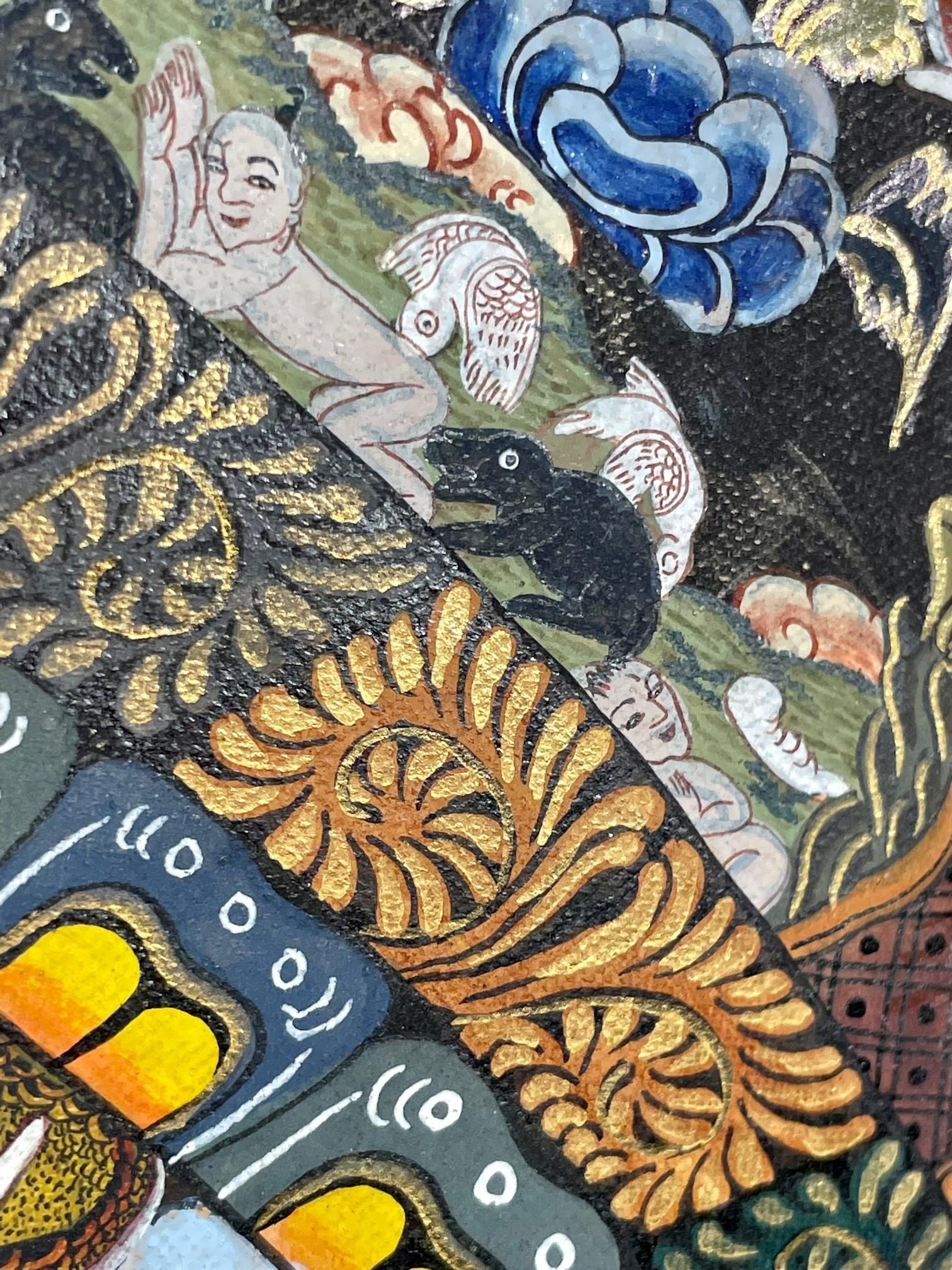 Tibetan Hand Painted Mandala Thangka Painting with 24K Gold 1