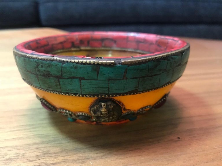 Tibetan Jewelled Offering Bowls at 1stDibs