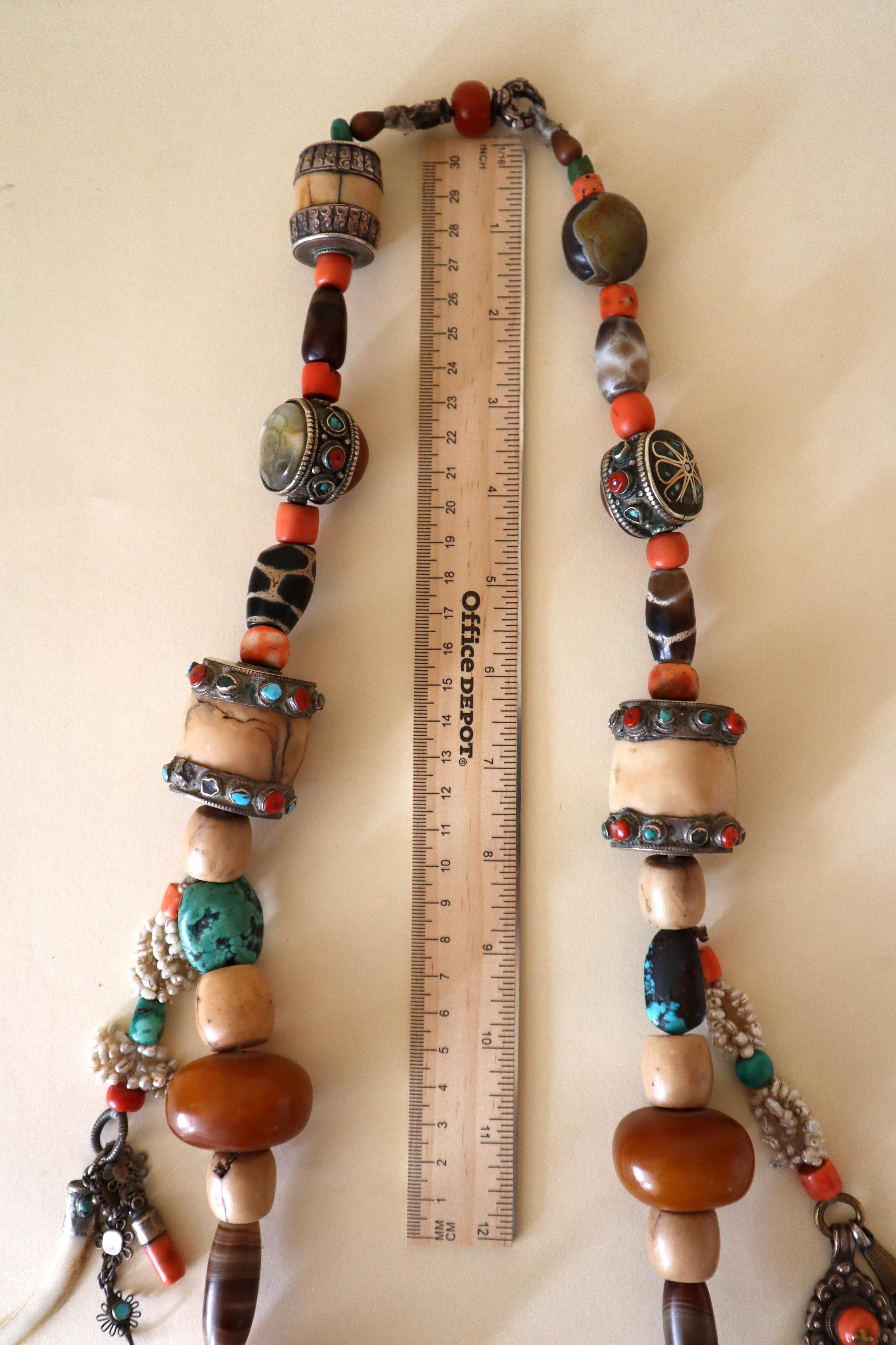 Store closing March 31. Tibetan Necklace Published in History of Beads w Dzi For Sale 4