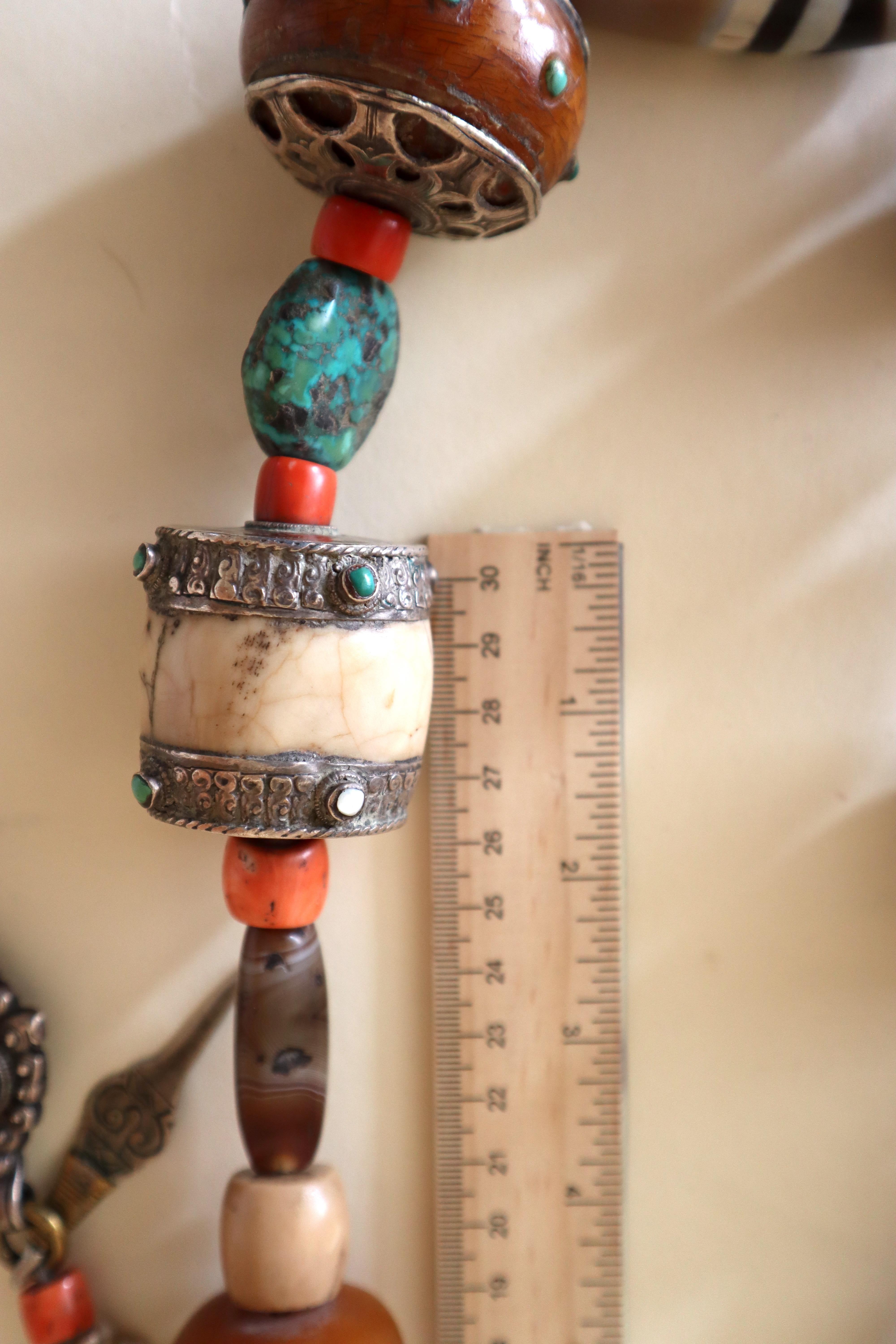 19th Century Store closing March 31. Tibetan Necklace Published in History of Beads w Dzi For Sale