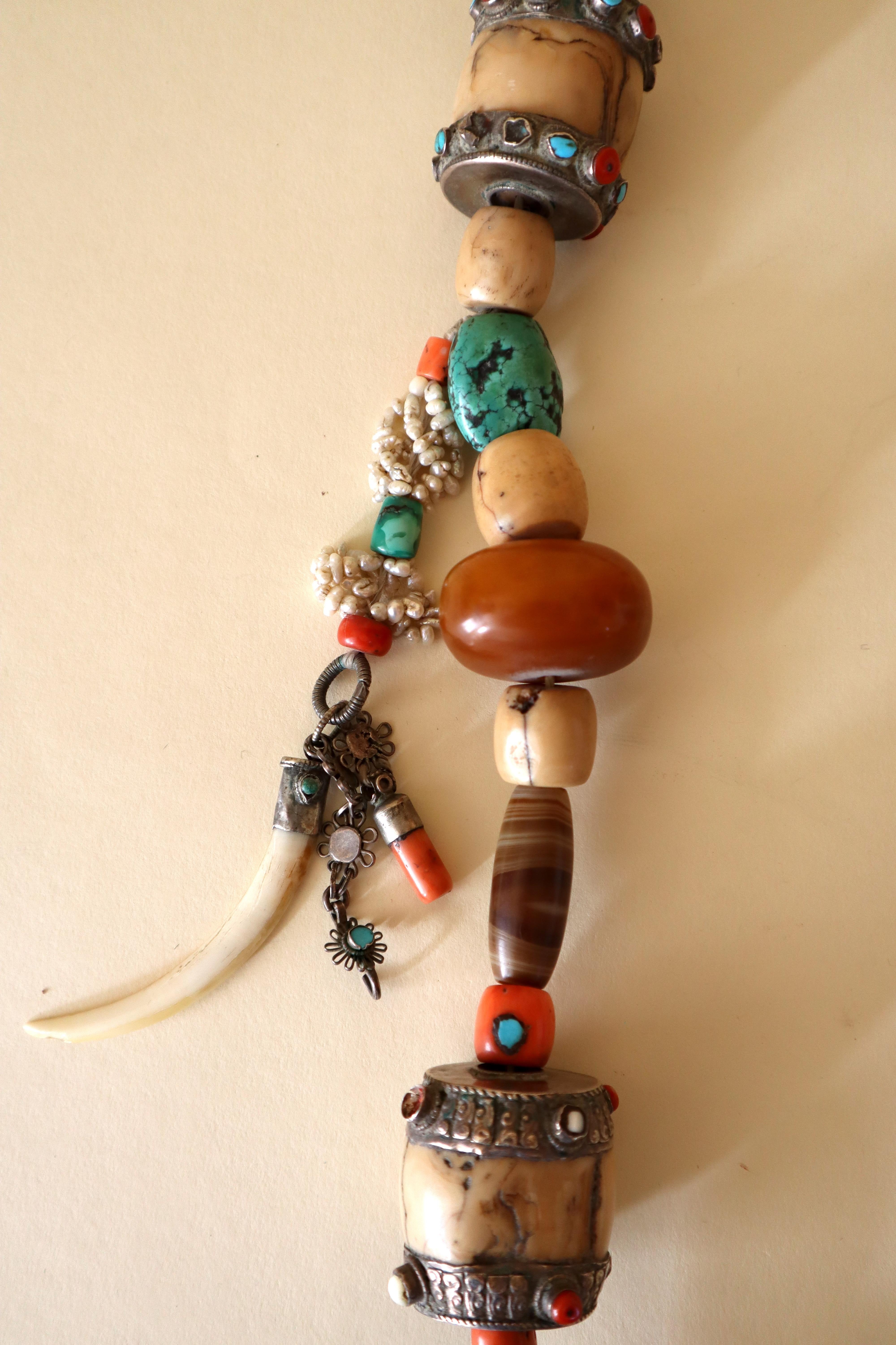 Store closing March 31. Tibetan Necklace Published in History of Beads w Dzi For Sale 3
